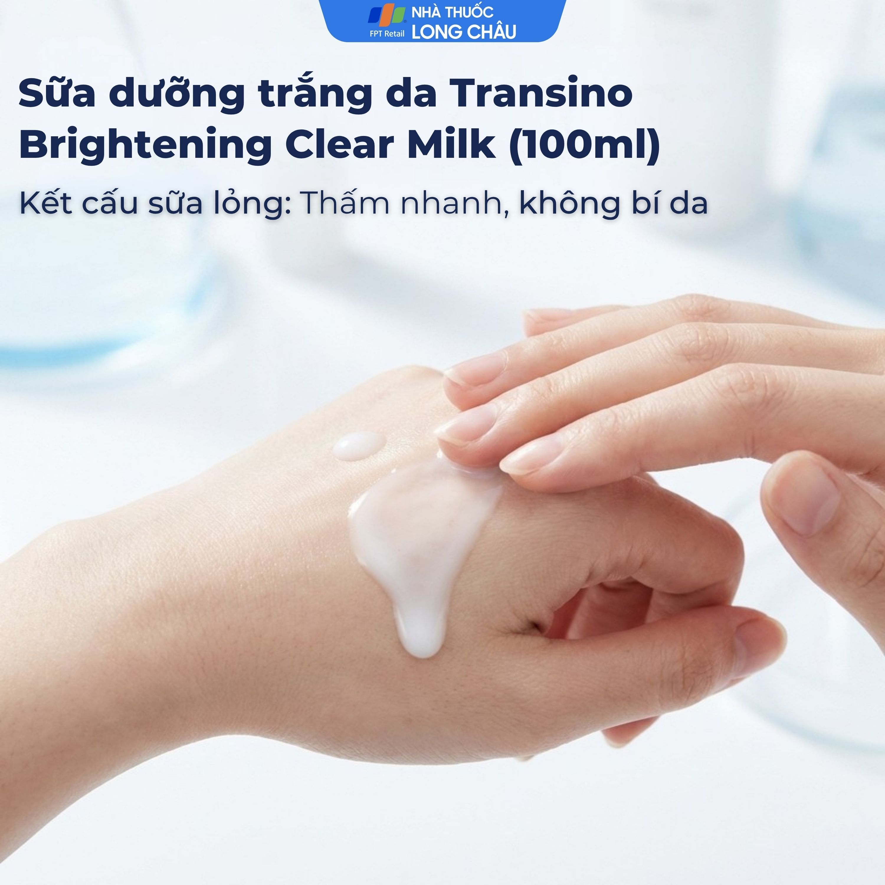 Hình ảnh Sữa dưỡng trắng da Transino Brightening Clear Milk dưỡng ẩm, dưỡng sáng, hỗ trợ làm mờ thâm nám (100ml)