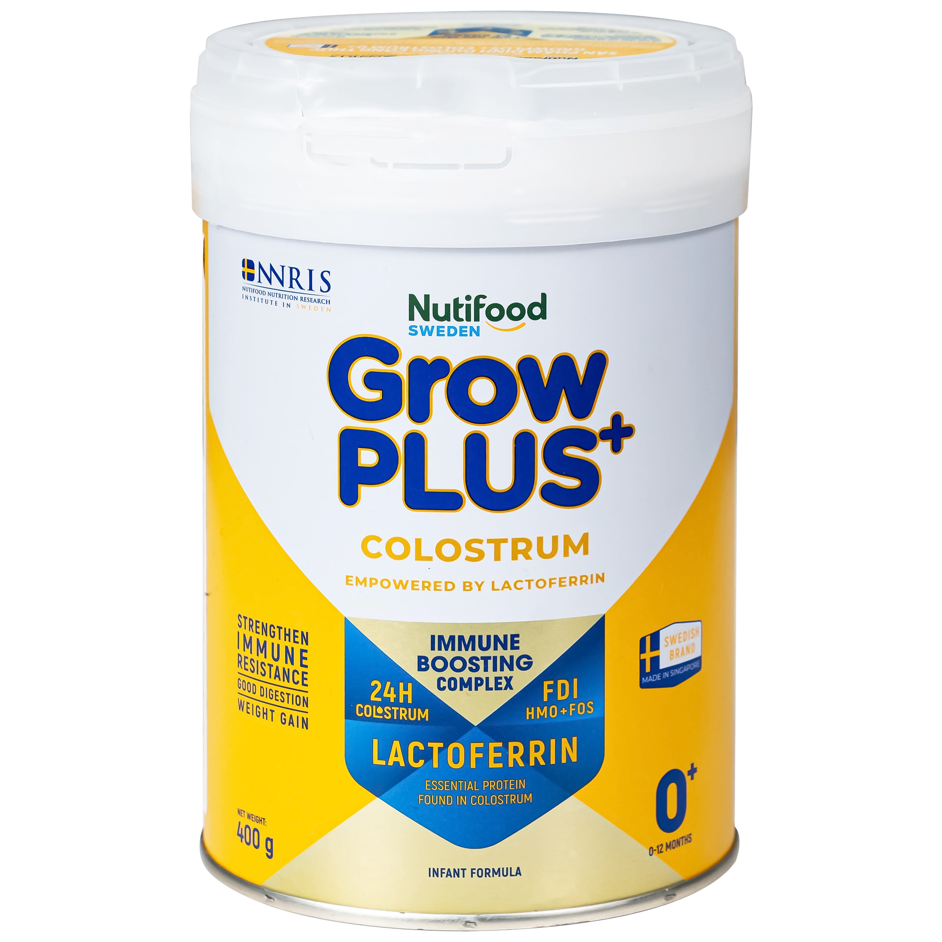 Hình ảnh Sữa giúp tăng đề kháng cho trẻ 0-12 tháng tuổi Nutifood Growplus+ Colostrum 0+ (400g)
