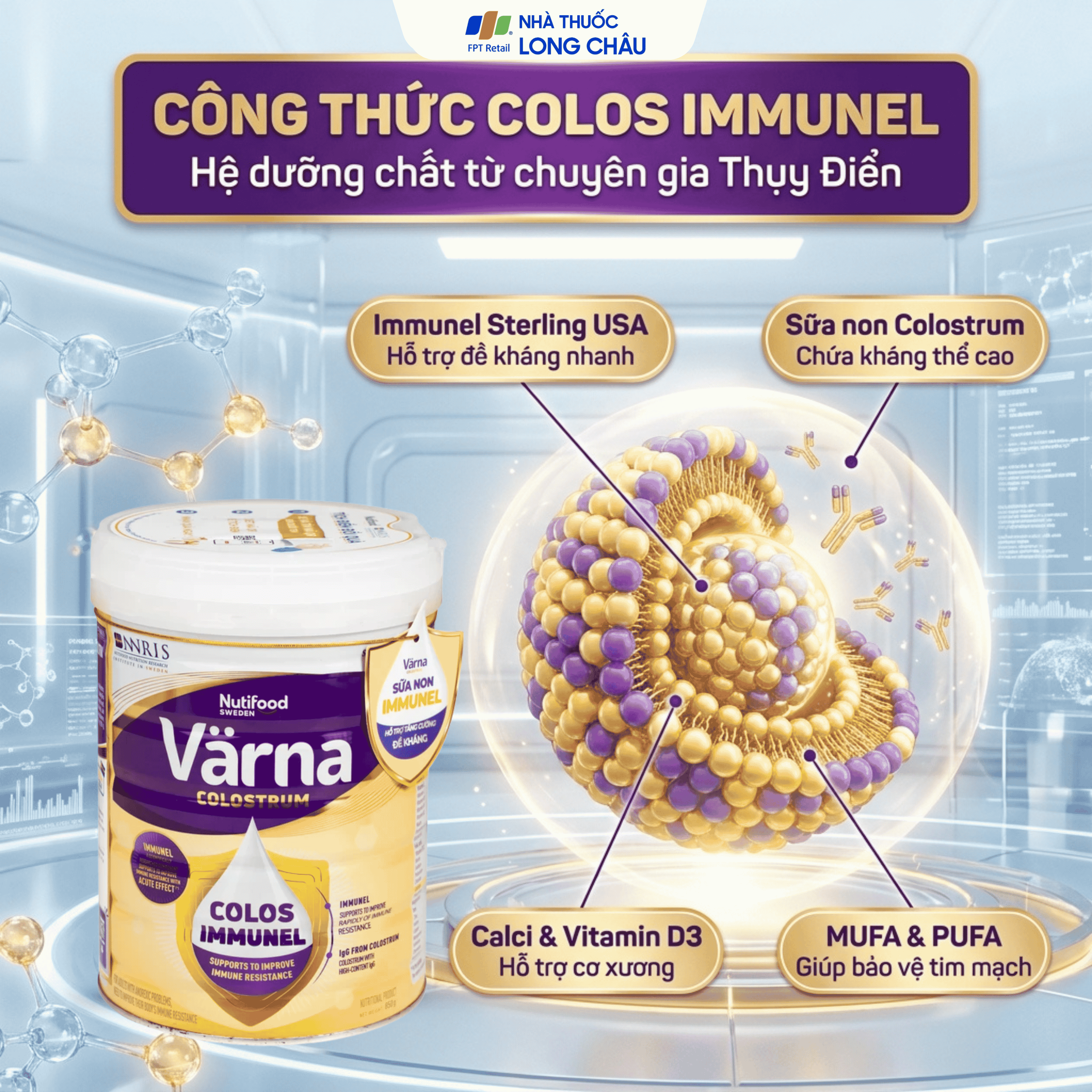 Hình ảnh Sữa hỗ trợ tăng đề kháng Nutifood Varna Colostrum (850g)
