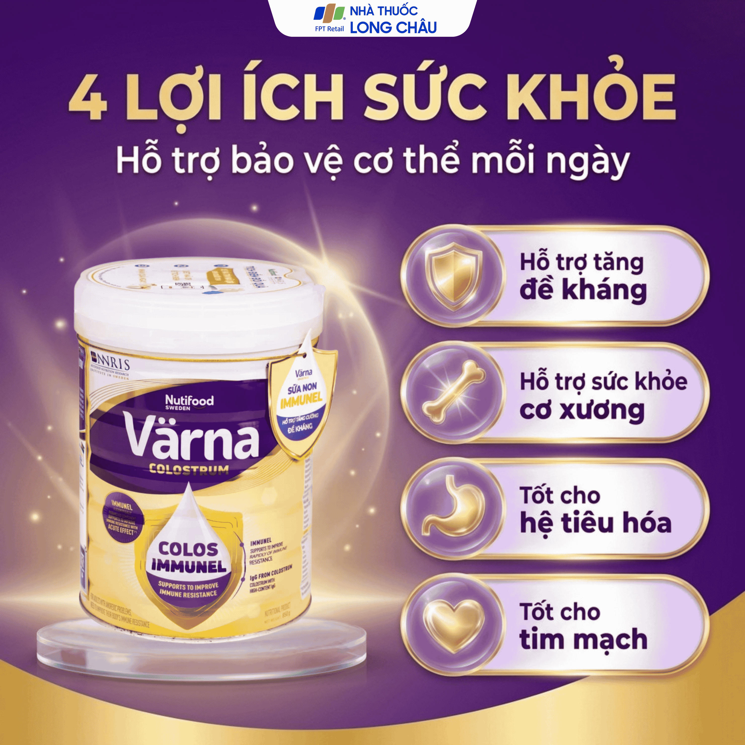 Hình ảnh Sữa hỗ trợ tăng đề kháng Nutifood Varna Colostrum (850g)