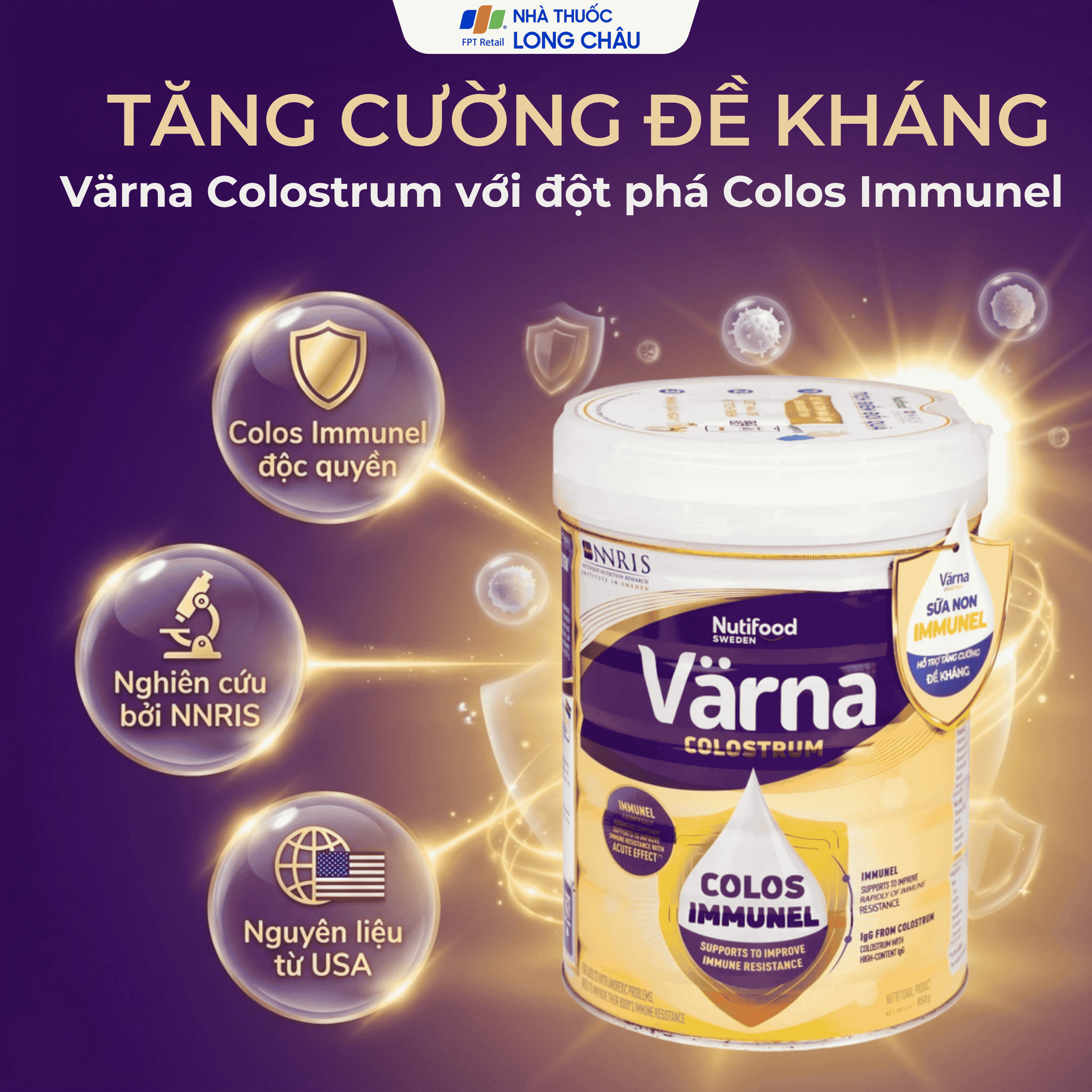 Hình ảnh Sữa hỗ trợ tăng đề kháng Nutifood Varna Colostrum (850g)
