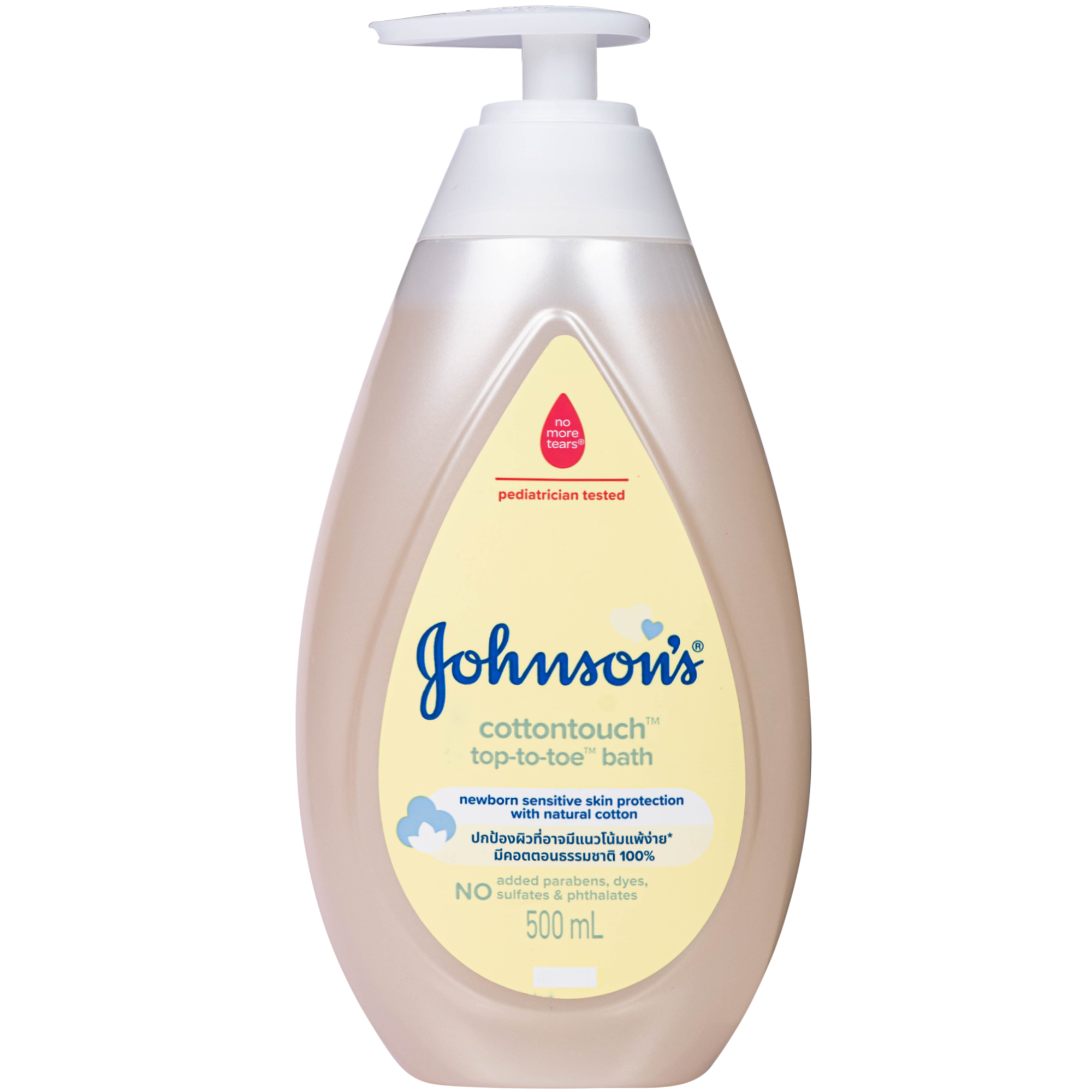 Hình ảnh Sữa tắm gội toàn thân dịu nhẹ cho da bé Johnson's cotton touch top-to-toe bath 500ml