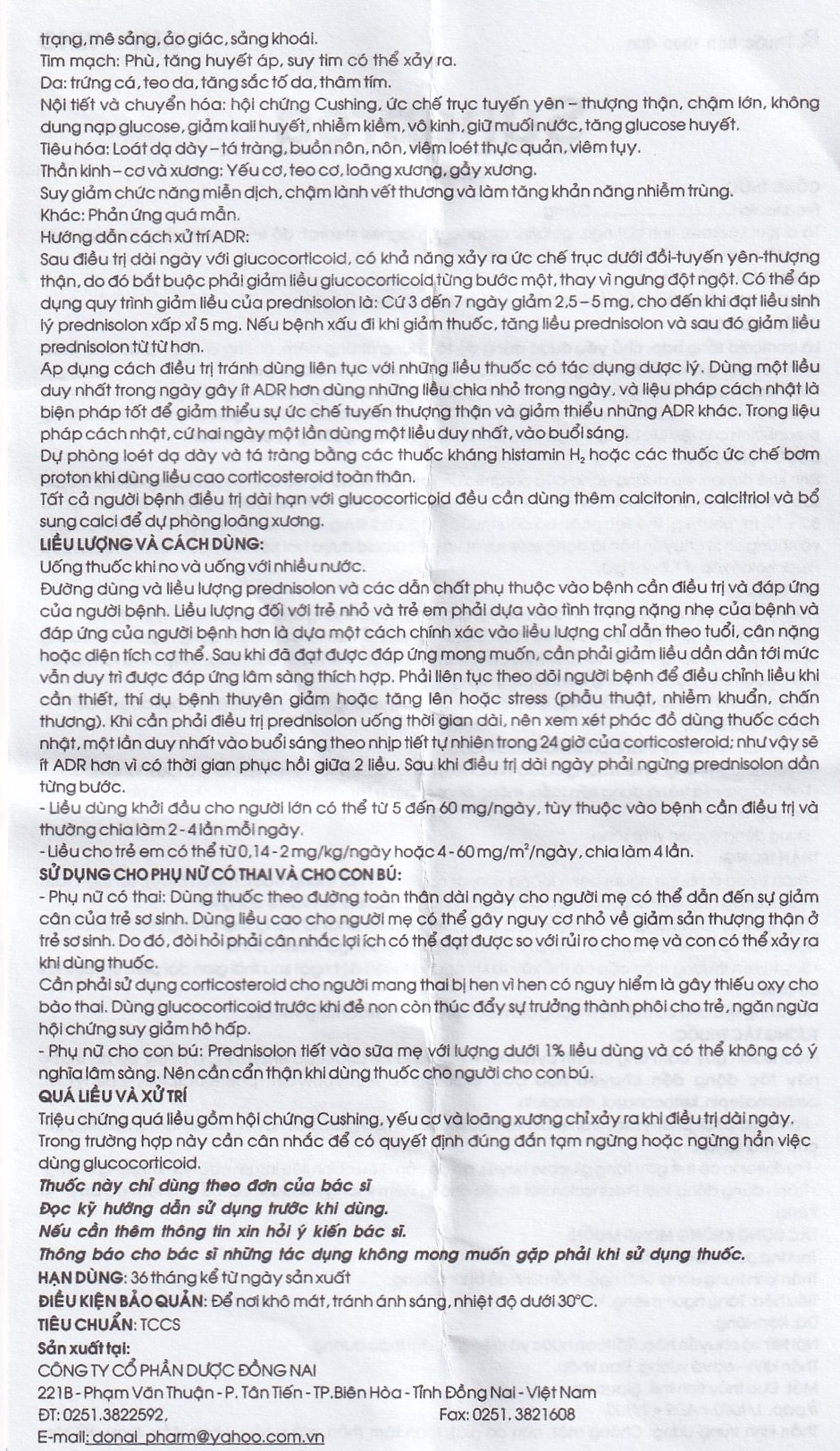 Hình ảnh Thuốc Sunapred 20mg Donaipharm chống viêm, chống dị ứng (30 viên) 