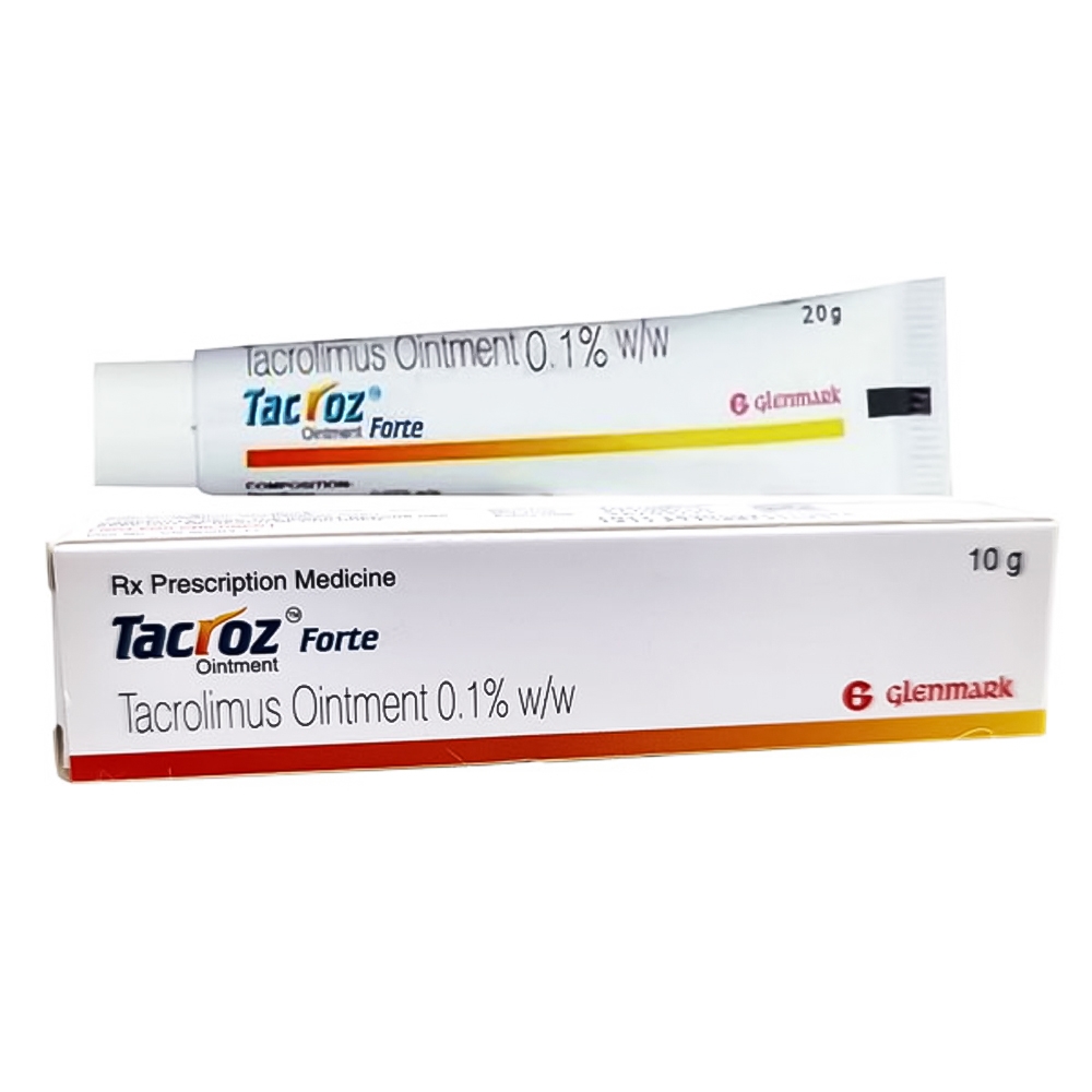 Hình ảnh Thuốc mỡ Tacroz Forte 0.1% Glenmark điều trị viêm da dị ứng (10g)