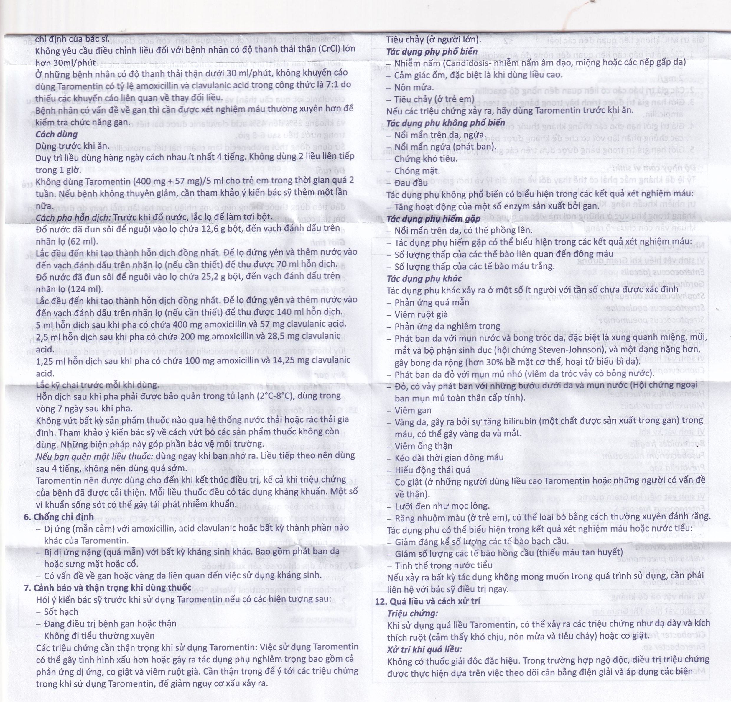 Hình ảnh Bột hỗn dịch uống Taromentin 457mg/5ml điều trị nhiễm trùng viêm xoang, tai giữa, đường hô hấp (12.6g)