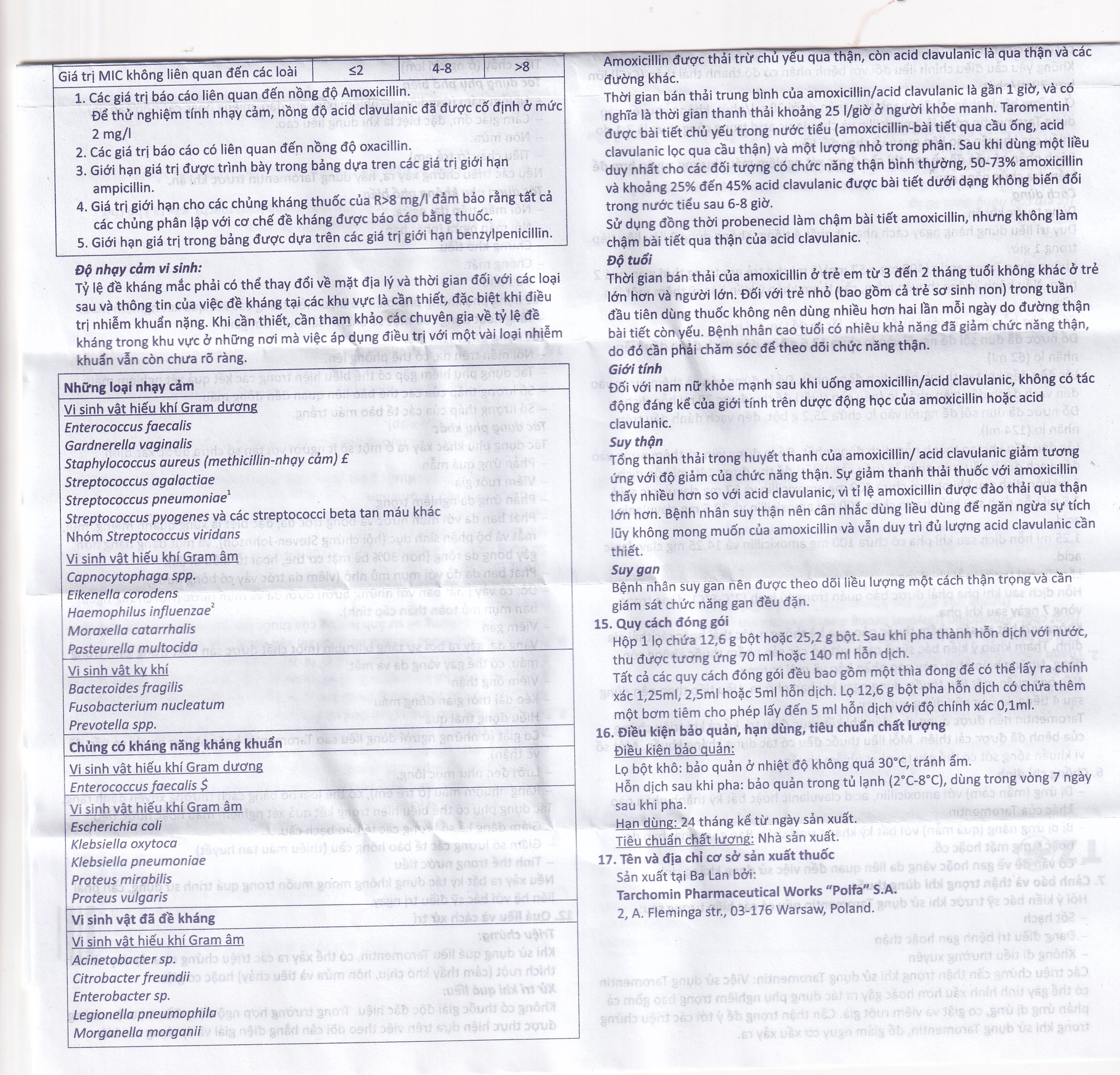 Hình ảnh Bột hỗn dịch uống Taromentin 457mg/5ml điều trị nhiễm trùng viêm xoang, tai giữa, đường hô hấp (12.6g)