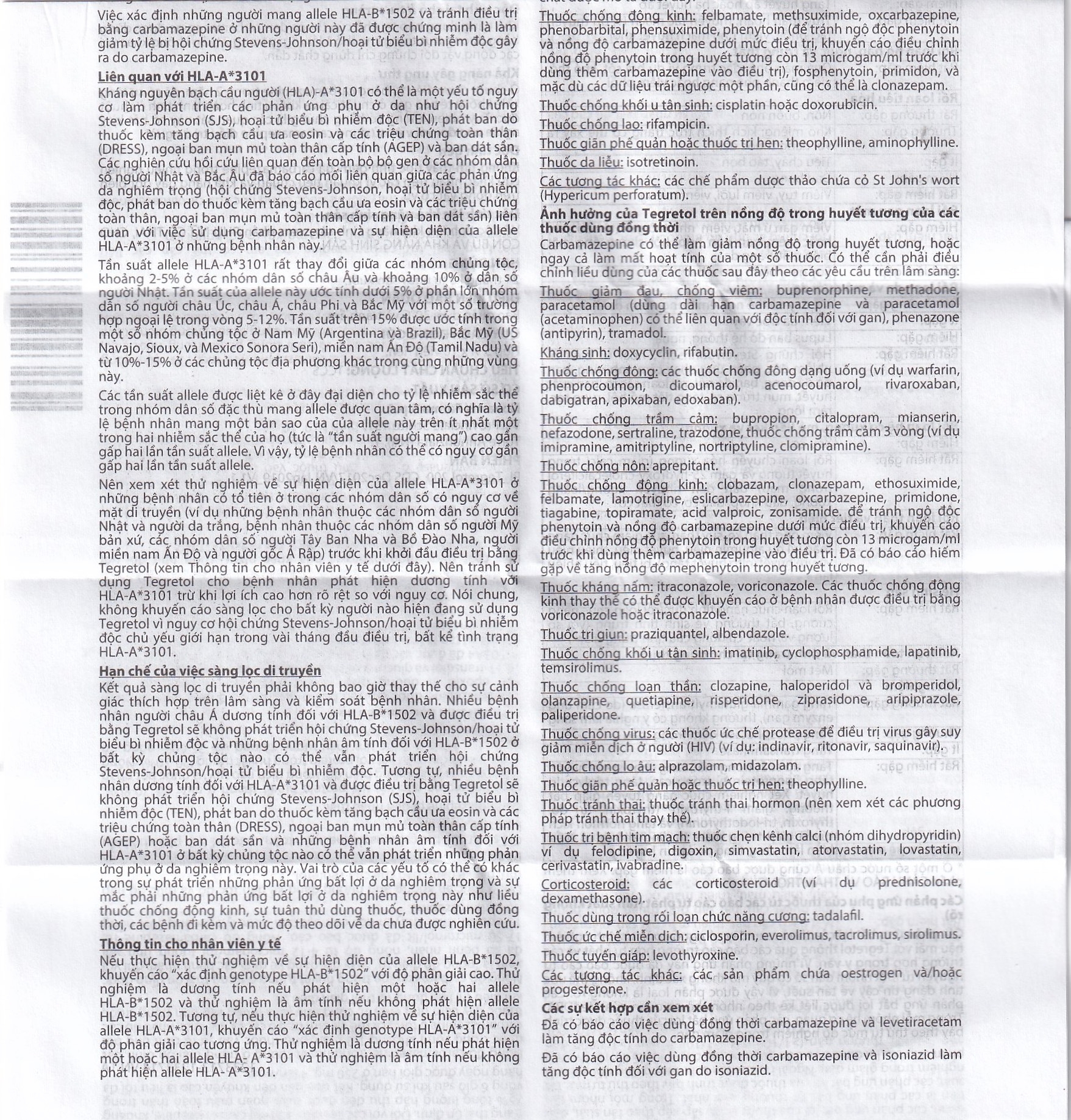 Hình ảnh Thuốc Tegretol 200 Novartis điều trị bệnh động kinh (5 vỉ x 10 viên)