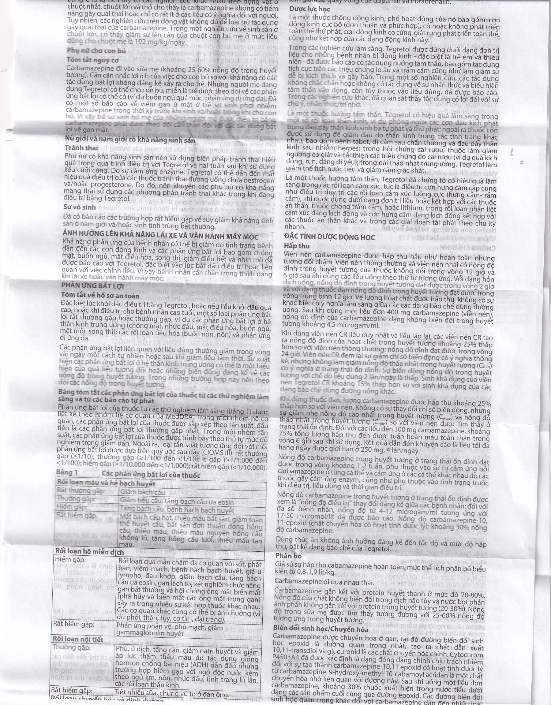 Hình ảnh Thuốc Tegretol 200 Novartis điều trị bệnh động kinh (5 vỉ x 10 viên)