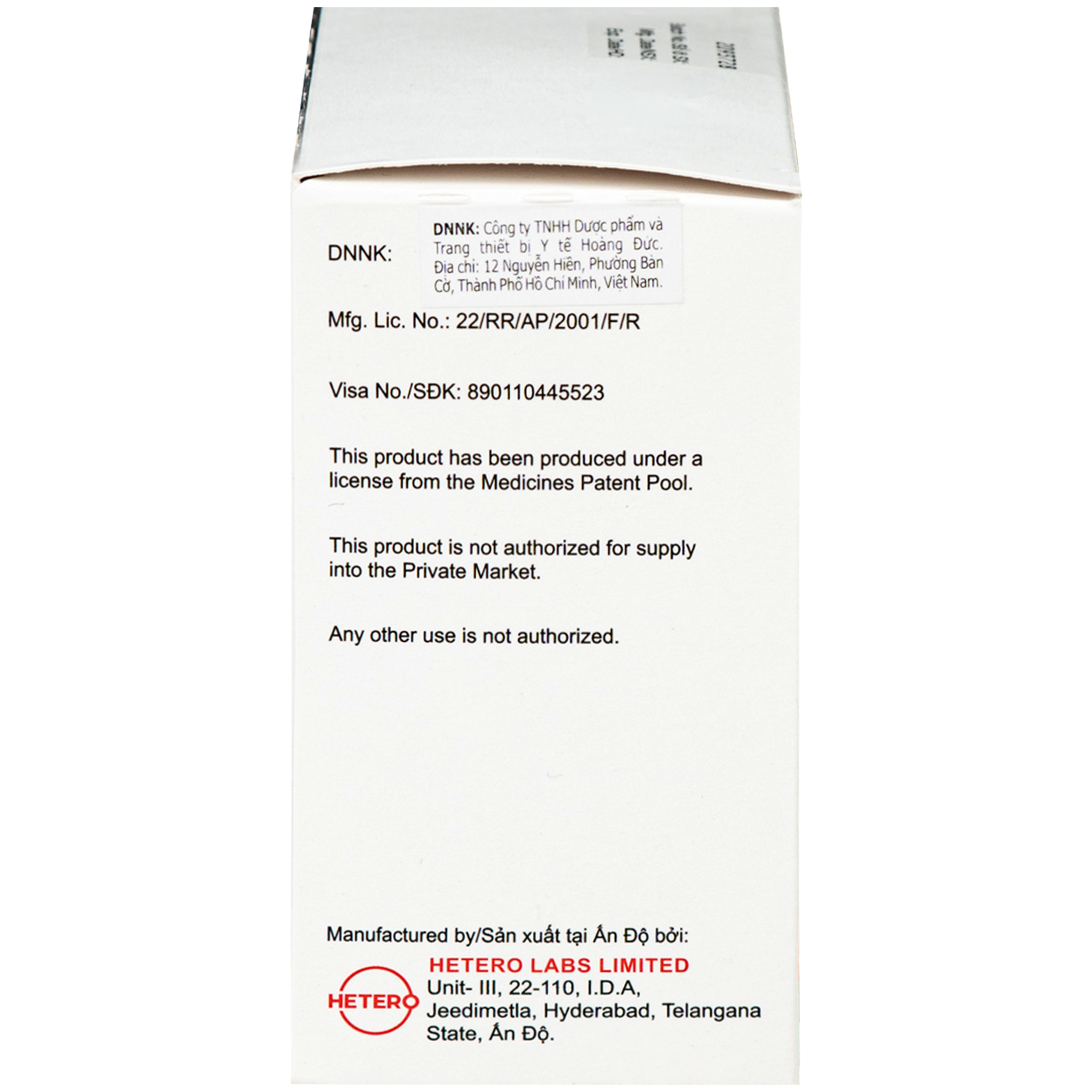 Hình ảnh Thuốc kháng virus Teldy 50/300/300mg Hetero (30 viên)