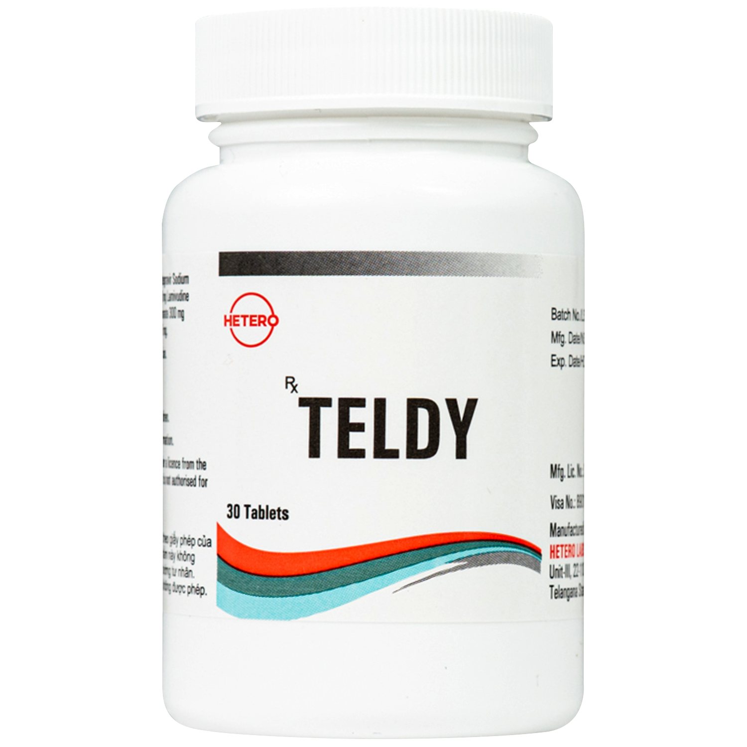 Hình ảnh Thuốc kháng virus Teldy 50/300/300mg Hetero (30 viên)