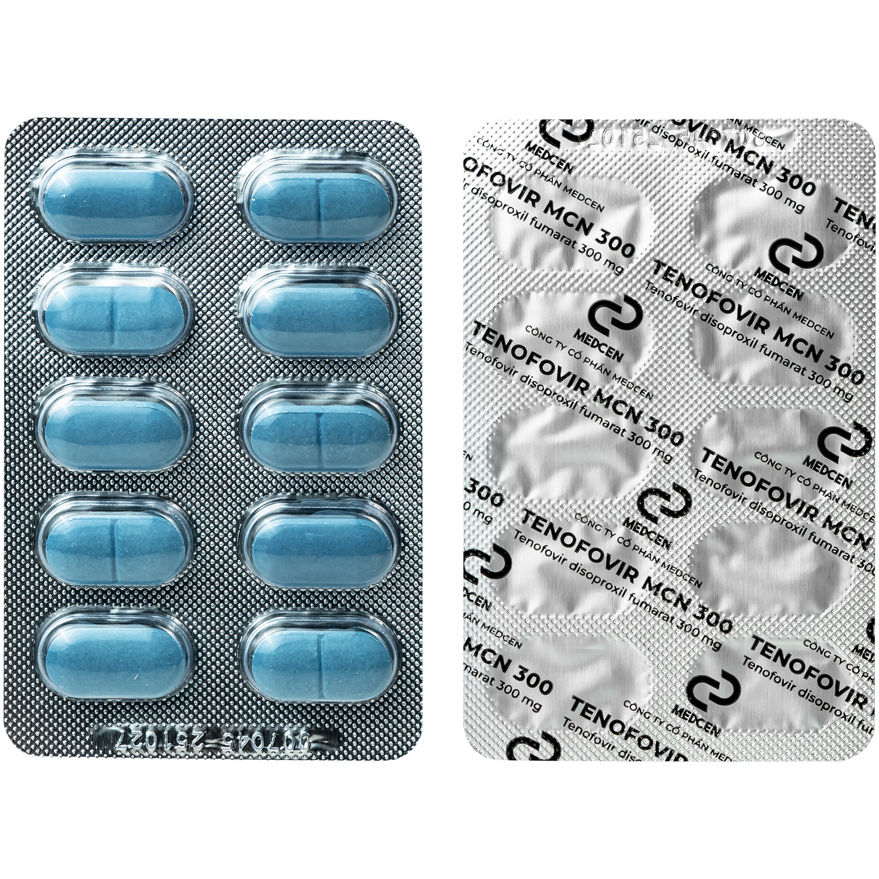 Hình ảnh Thuốc Tenofovir MCN 300mg Medcen điều trị nhiễm HIV-1 ở người lớn (6 vỉ x 10 viên)