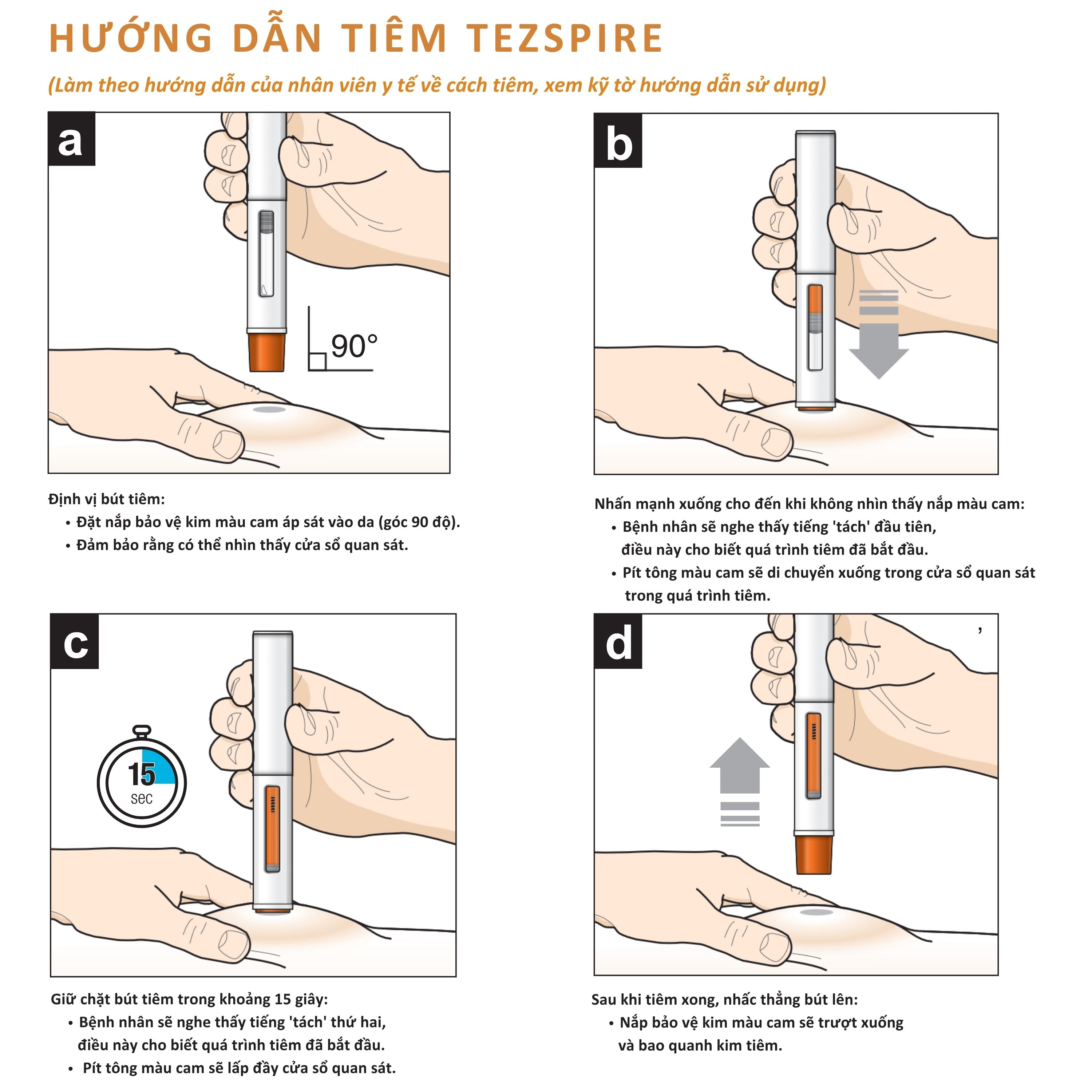 Hình ảnh Dung dịch bút tiêm Tezspire 210mg Astrazeneca được chỉ định điều trị duy trì cho người lớn và trẻ vị thành niên từ 12 tuổi trở lên bị hen nặng (1.91ml)