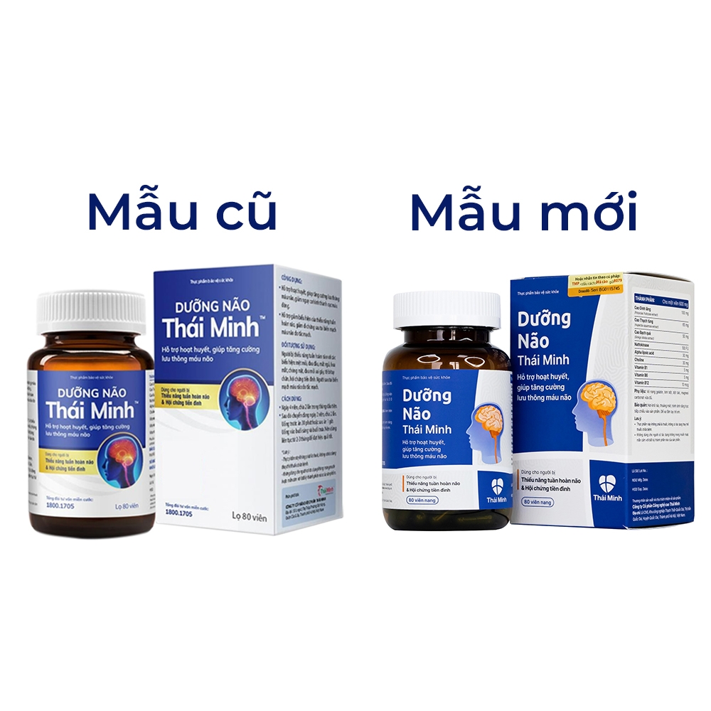Hình ảnh Viên uống Dưỡng Não Thái Minh hỗ trợ hoạt huyết, tăng cường lưu thông máu não (80 viên)