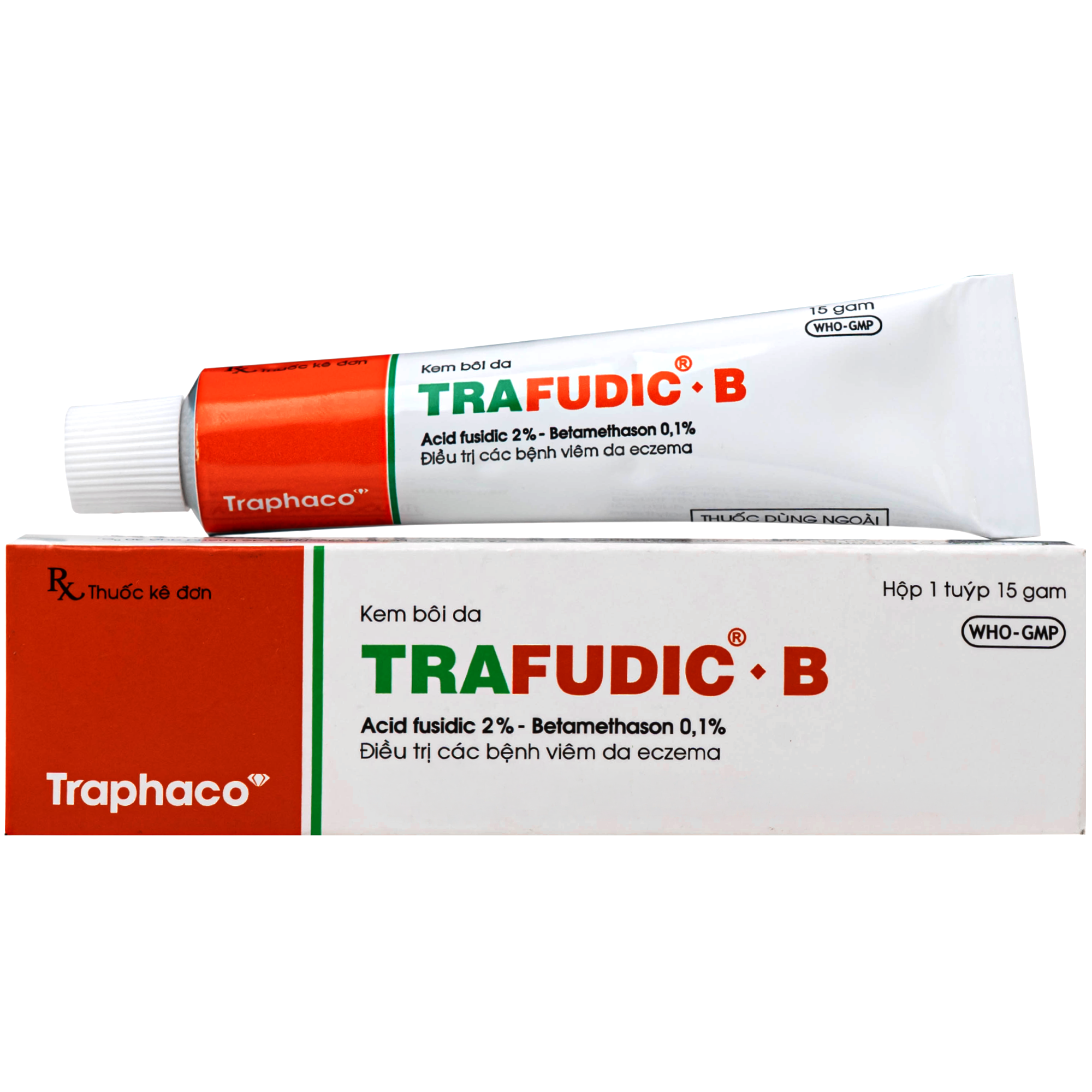 Hình ảnh Thuốc bôi Trafudic - B Traphaco điều trị viêm da nhiễm khuẩn và chàm nhiễm trùng (Tuýp 15g)