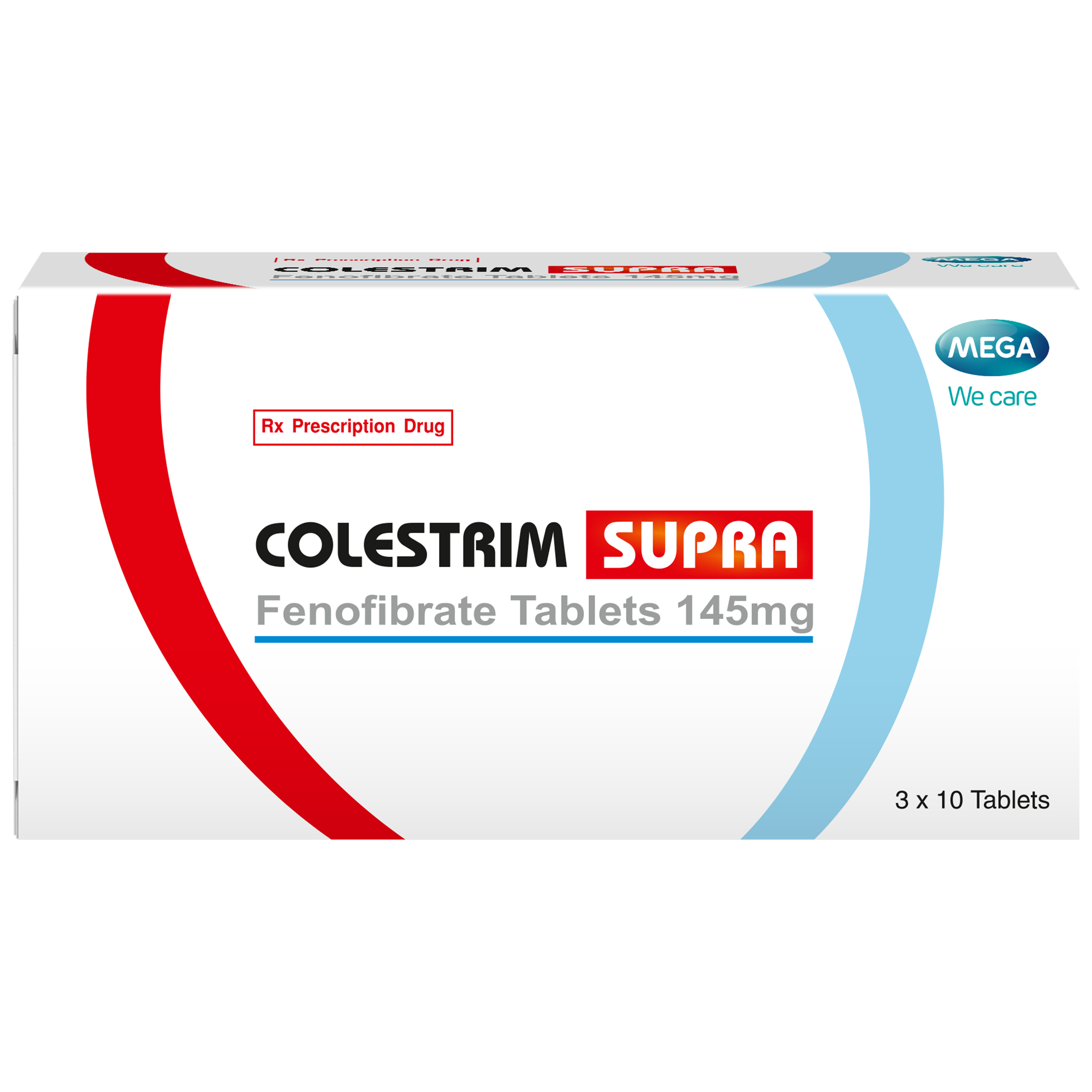 Hình ảnh Thuốc colestrim supra Mega điều trị rối loạn lipoprotein huyết (3 vỉ x 10 viên)