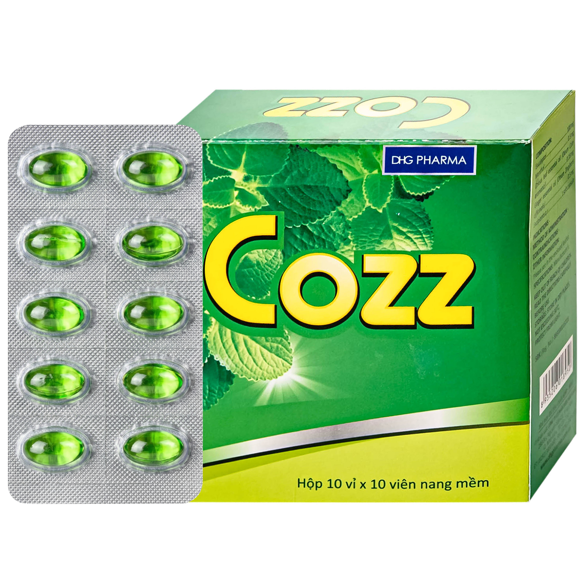Hình ảnh Thuốc Cozz DHG điều trị các chứng ho, đau họng, sổ mũi, cảm cúm (10 vỉ x 10 viên)