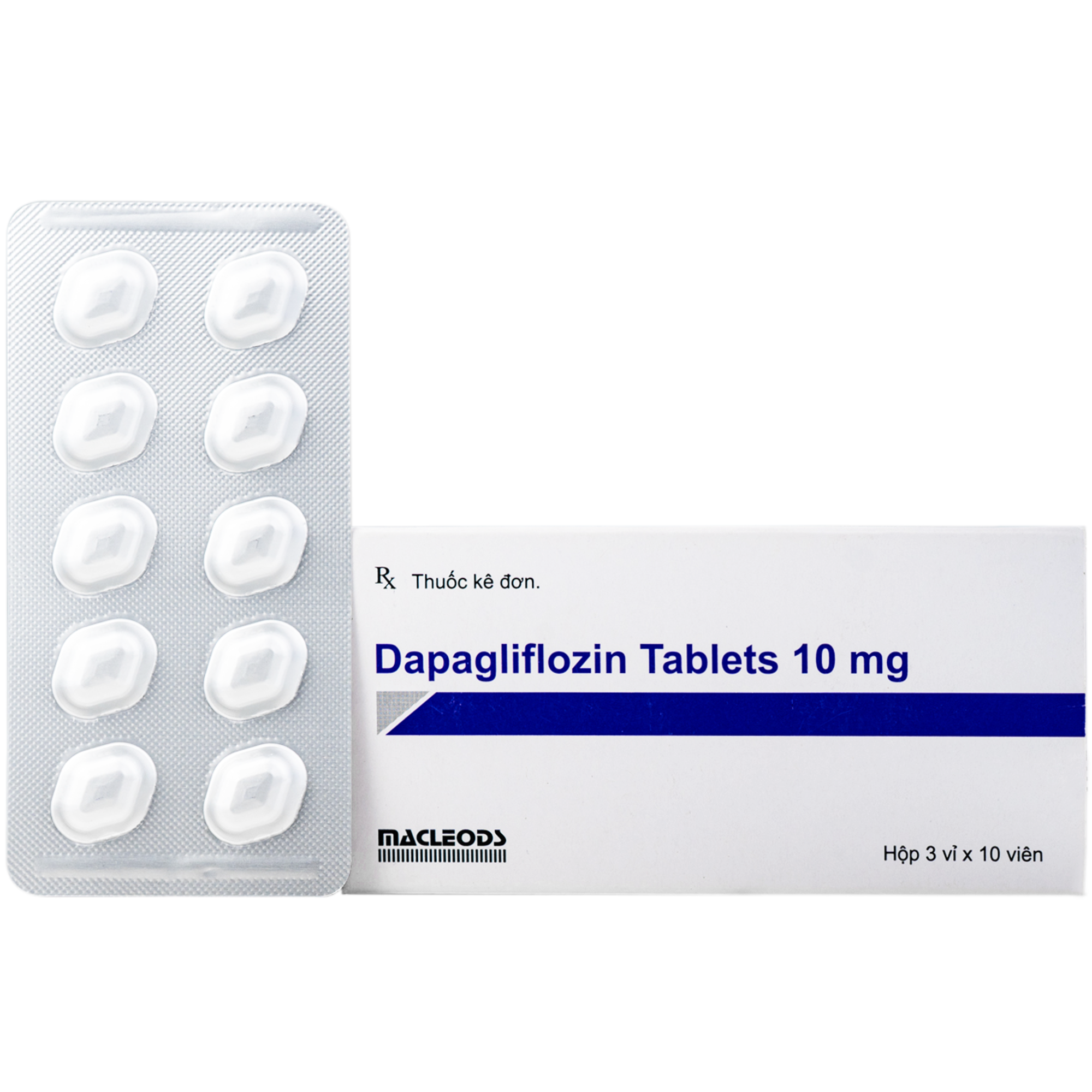 Hình ảnh Thuốc DAPAGLIFLOZIN TABLET 10MG Macleods điều trị đái tháo đường típ 2 (3 vỉ x 10 viên)