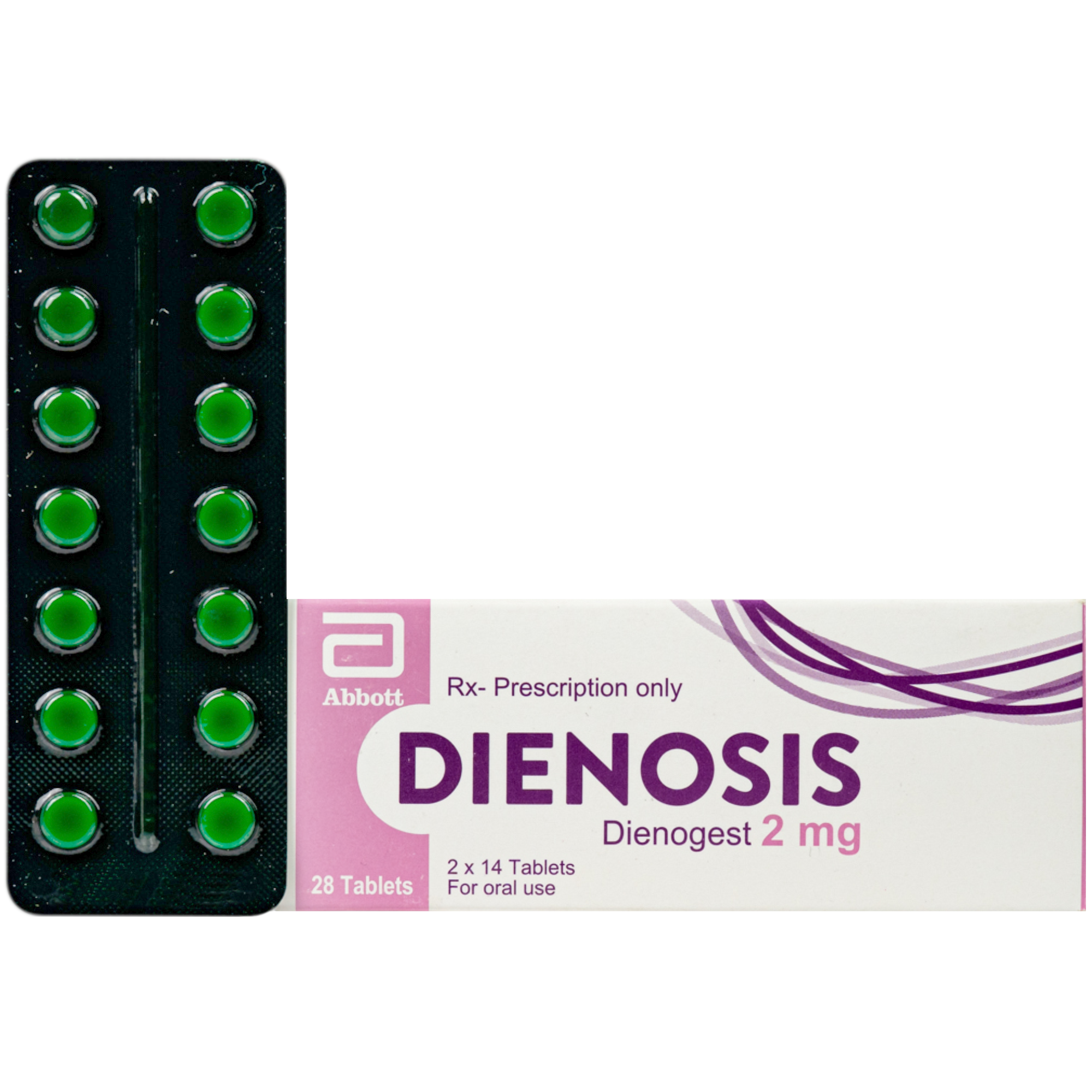Hình ảnh Thuốc Dienosis 2MG Abbott điều trị lạc nội mạc tử cung (2 vỉ X 14 viên)