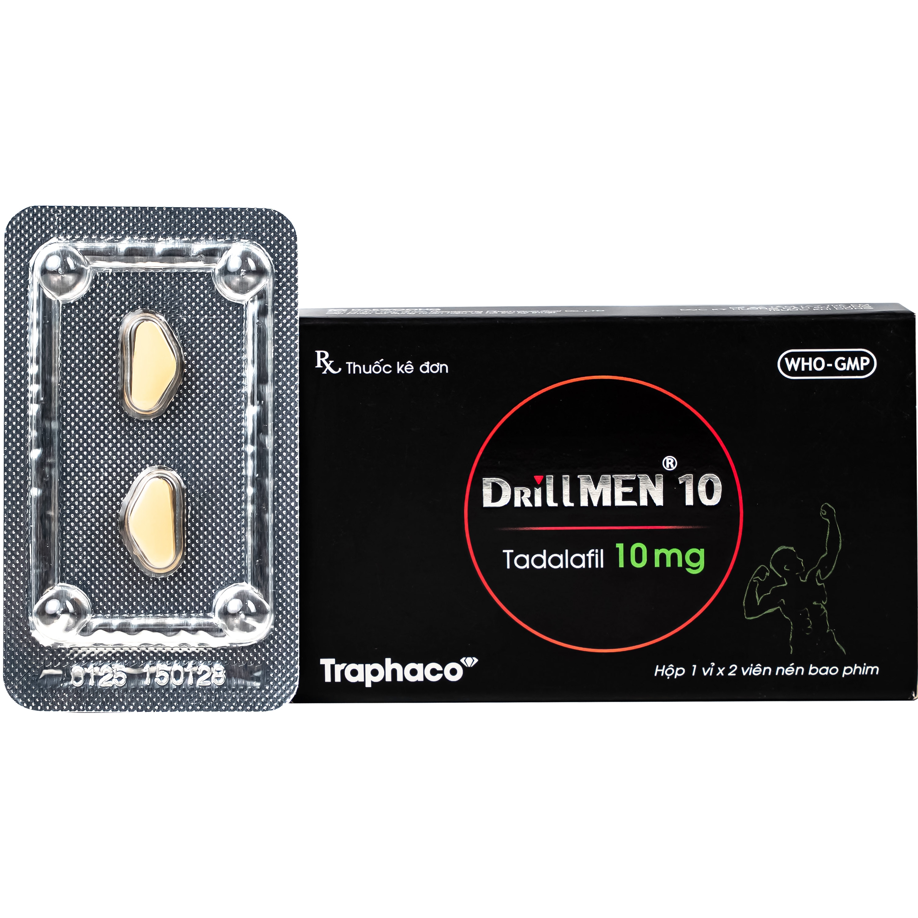 Hình ảnh Thuốc DrillMEN 10mg Traphaco điều trị rối loại cương dương (1 vỉ x 2 viên)