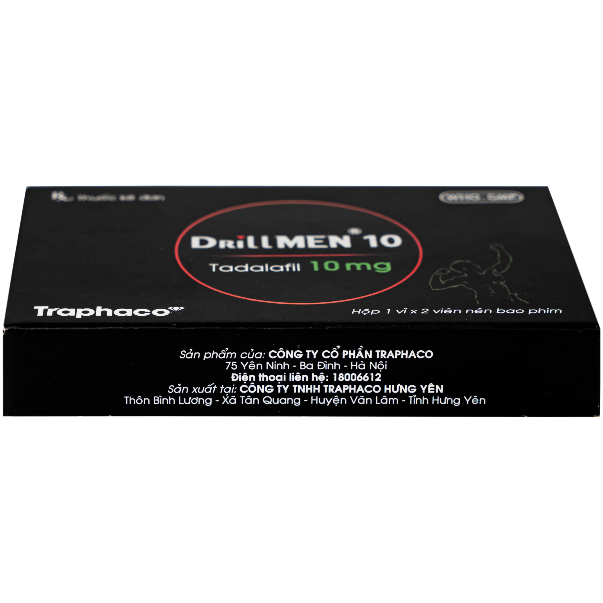 Hình ảnh Thuốc DrillMEN 10mg Traphaco điều trị rối loại cương dương (1 vỉ x 2 viên)
