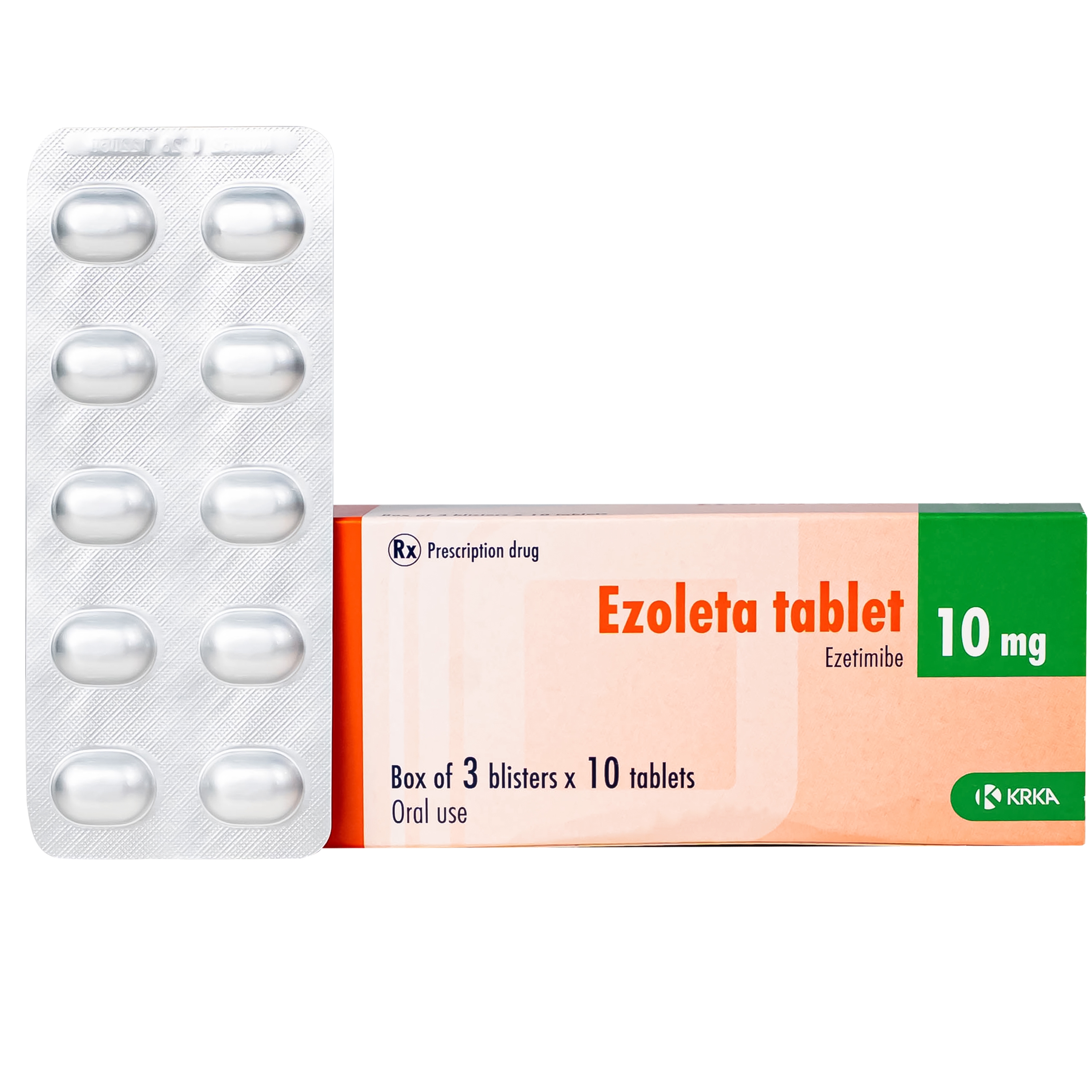 Hình ảnh Thuốc Ezoleta 10mg Krka điều trị tăng cholesterol máu (3 vỉ x 10 viên)