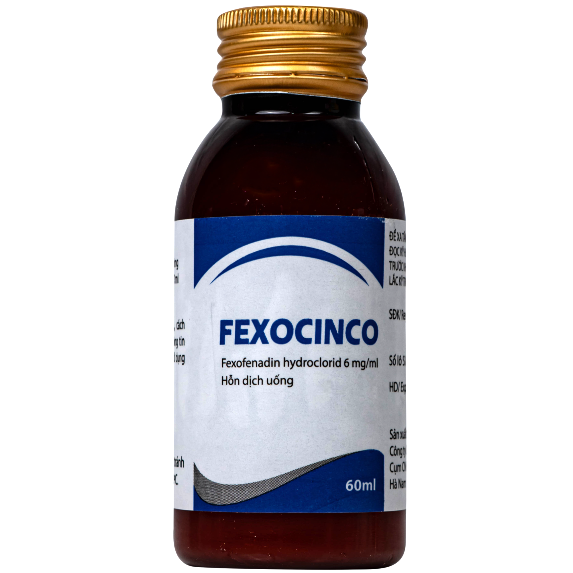 Hình ảnh Thuốc Fexocinco 6mg Hà Nam điều trị triệu chứng viêm mũi dị ứng theo mùa và mày đay mạn tính (60ml)
