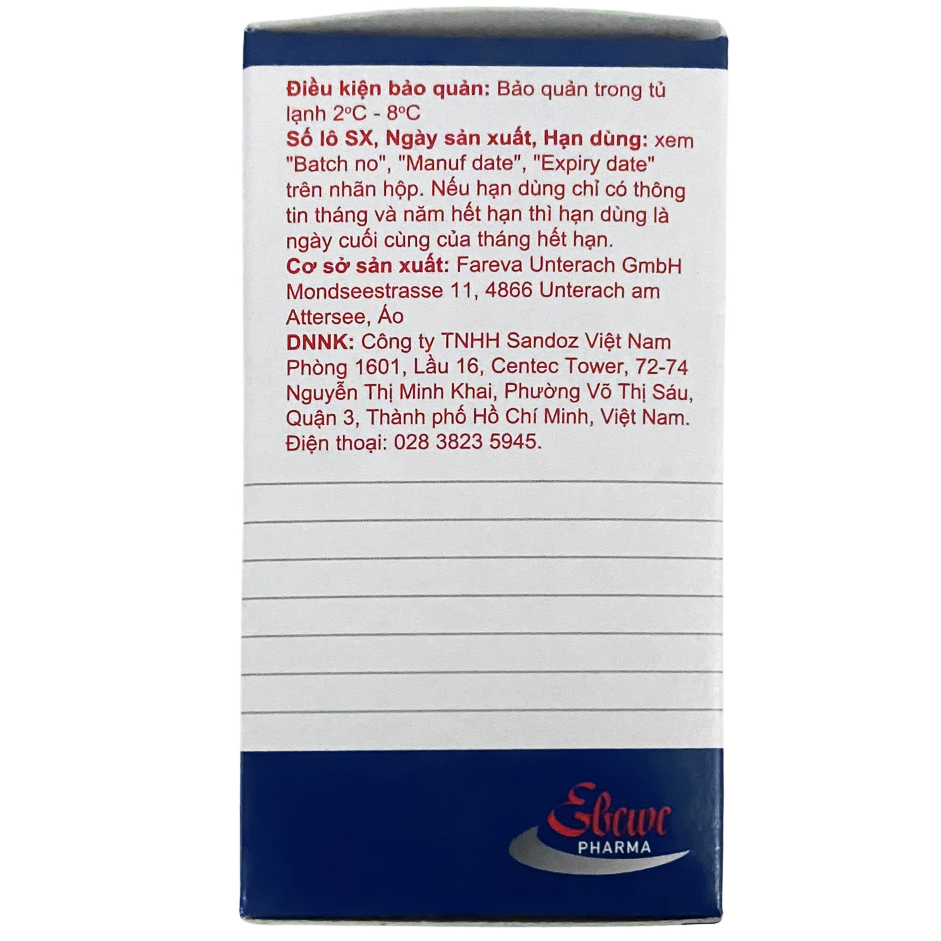 Hình ảnh Thuốc Fludarabine 50mg Ebewe chống ung thư, trị ung thư bạch cầu (Hộp 2ml)