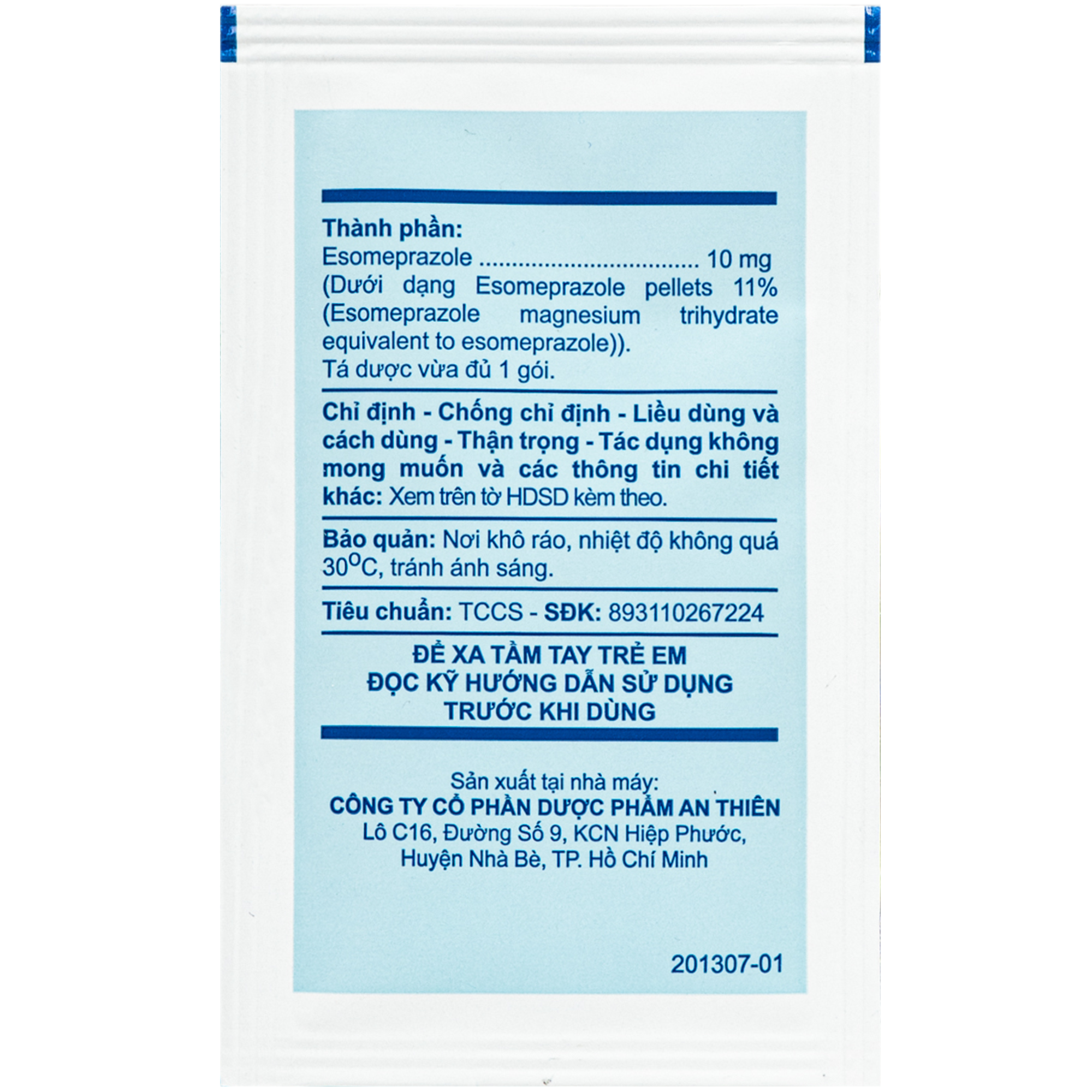 Hình ảnh Thuốc HTNESOUM 10mg An Thiên điều trị bệnh dạ dày, thực quản ( 30 gói x 3g)