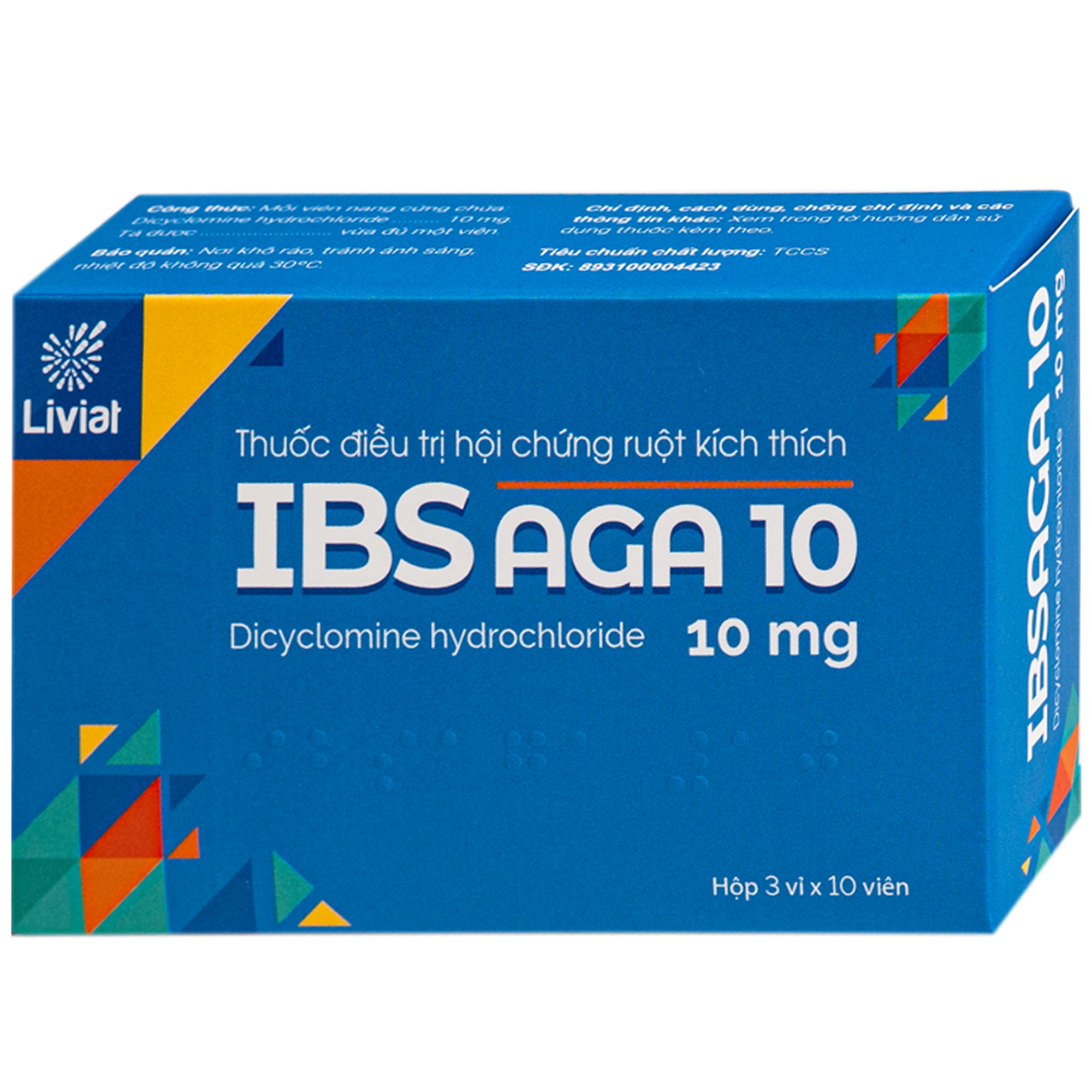 Hình ảnh Thuốc Ibsaga 10mg Liviat chống co thắt cơ (3 vỉ x 10 viên)