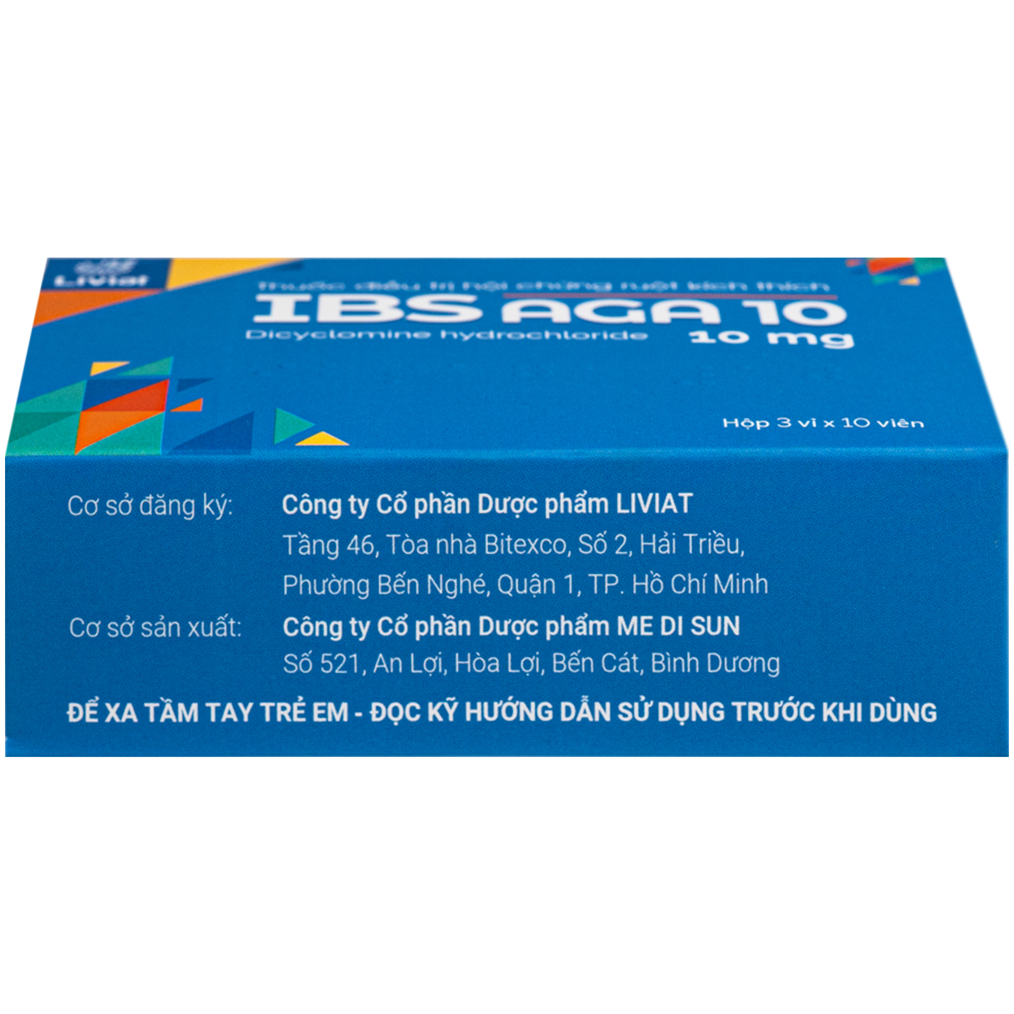 Hình ảnh Thuốc Ibsaga 10mg Liviat chống co thắt cơ (3 vỉ x 10 viên)