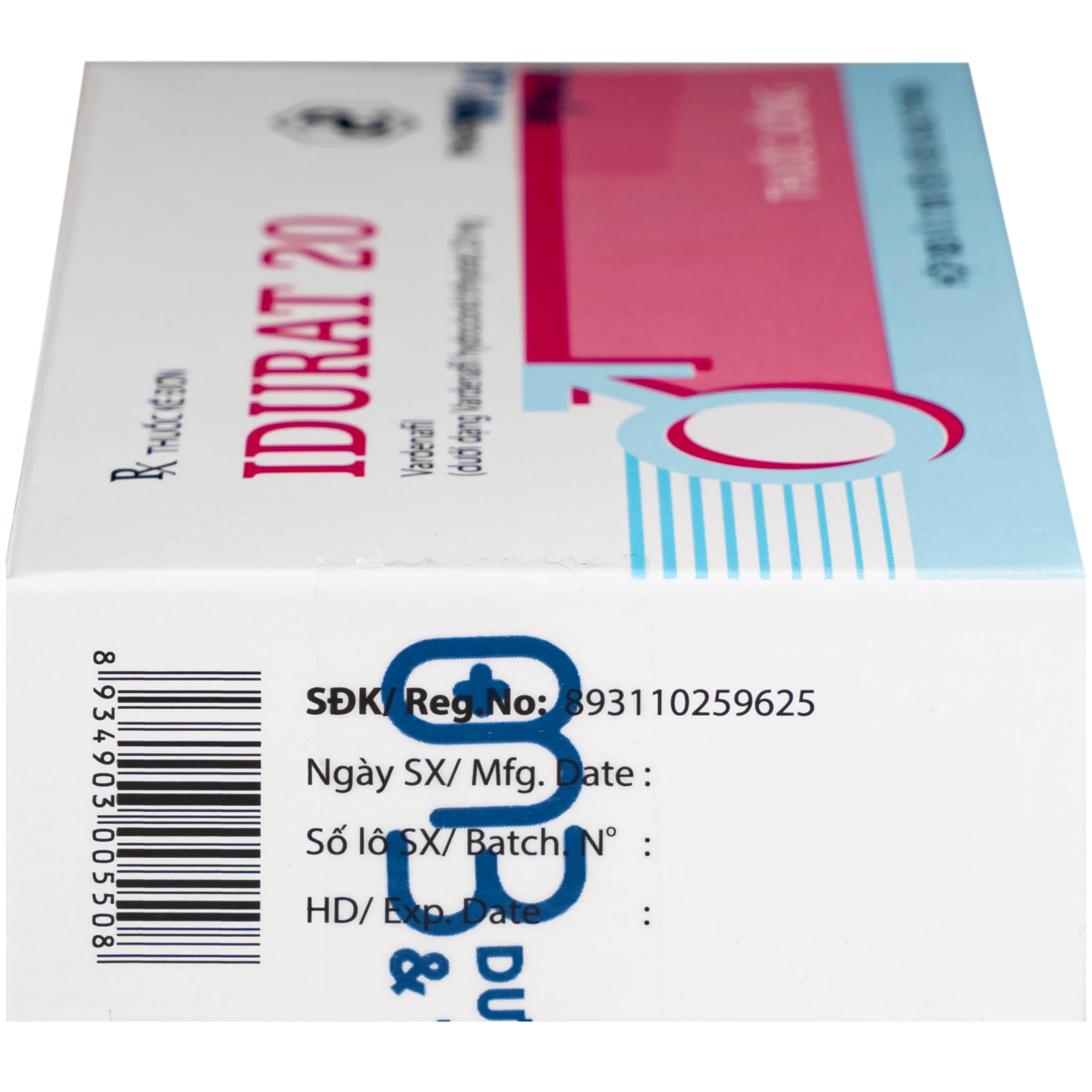 Hình ảnh Thuốc Idurat 20mg Pharbaco điều trị rối loạn cương dương (3 vỉ x 10 viên)