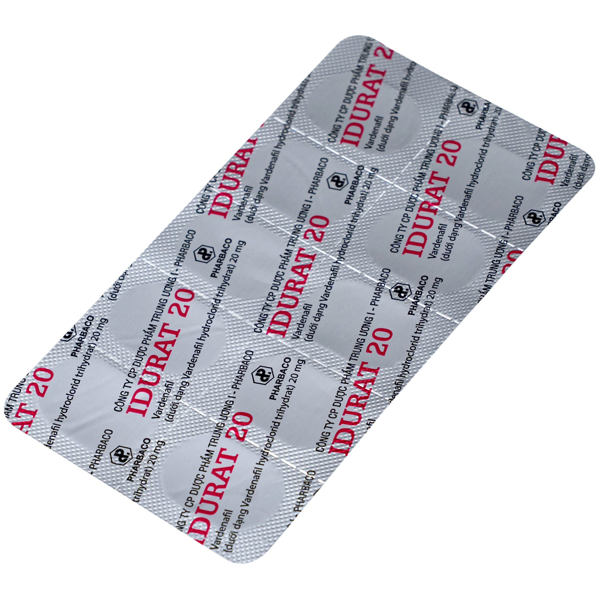 Hình ảnh Thuốc Idurat 20mg Pharbaco điều trị rối loạn cương dương (3 vỉ x 10 viên)