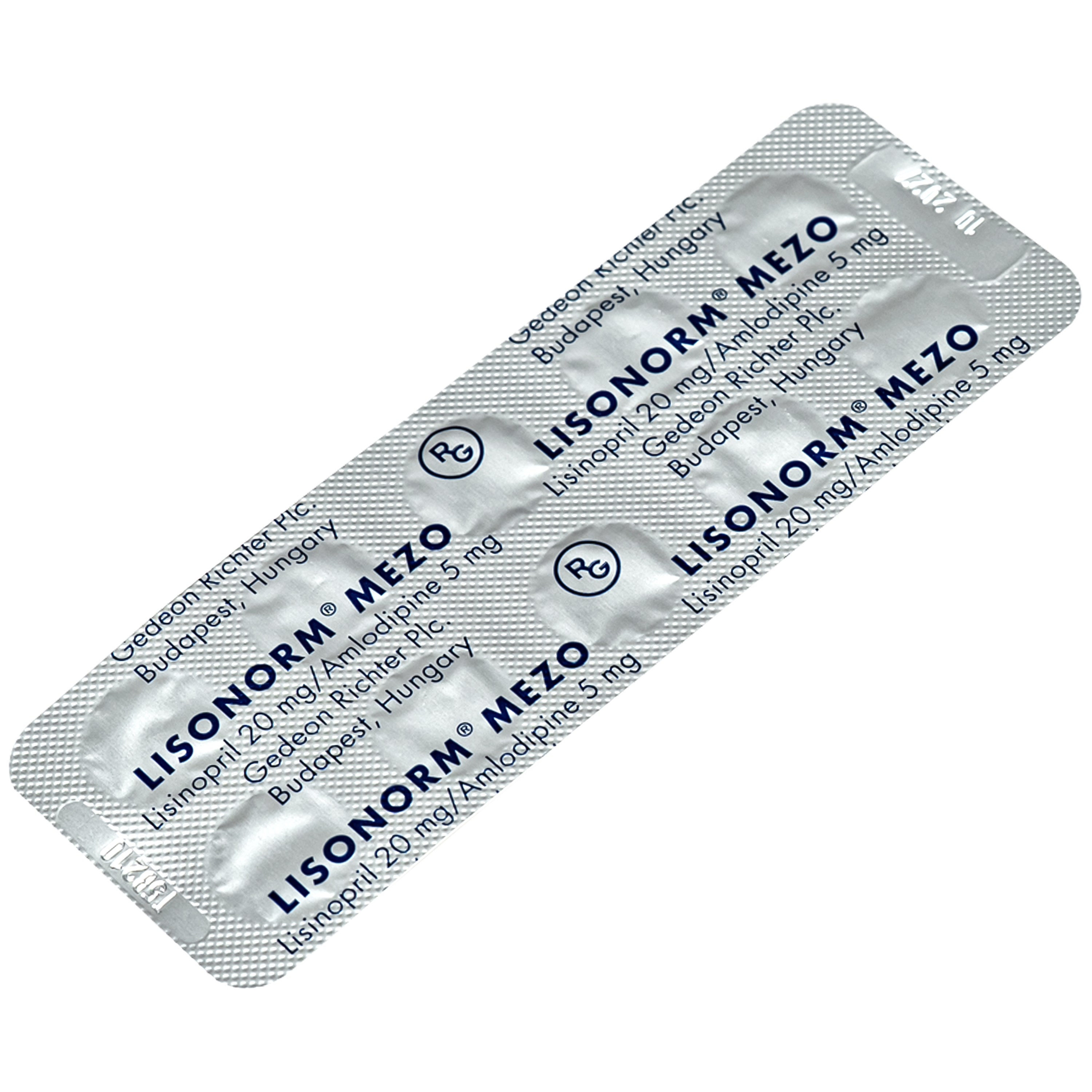 Hình ảnh Thuốc Lisonorm Mezo 20/5mg Gedeon điều trị tăng huyết áp vô căn ở người lớn (3 vỉ x 10 viên)