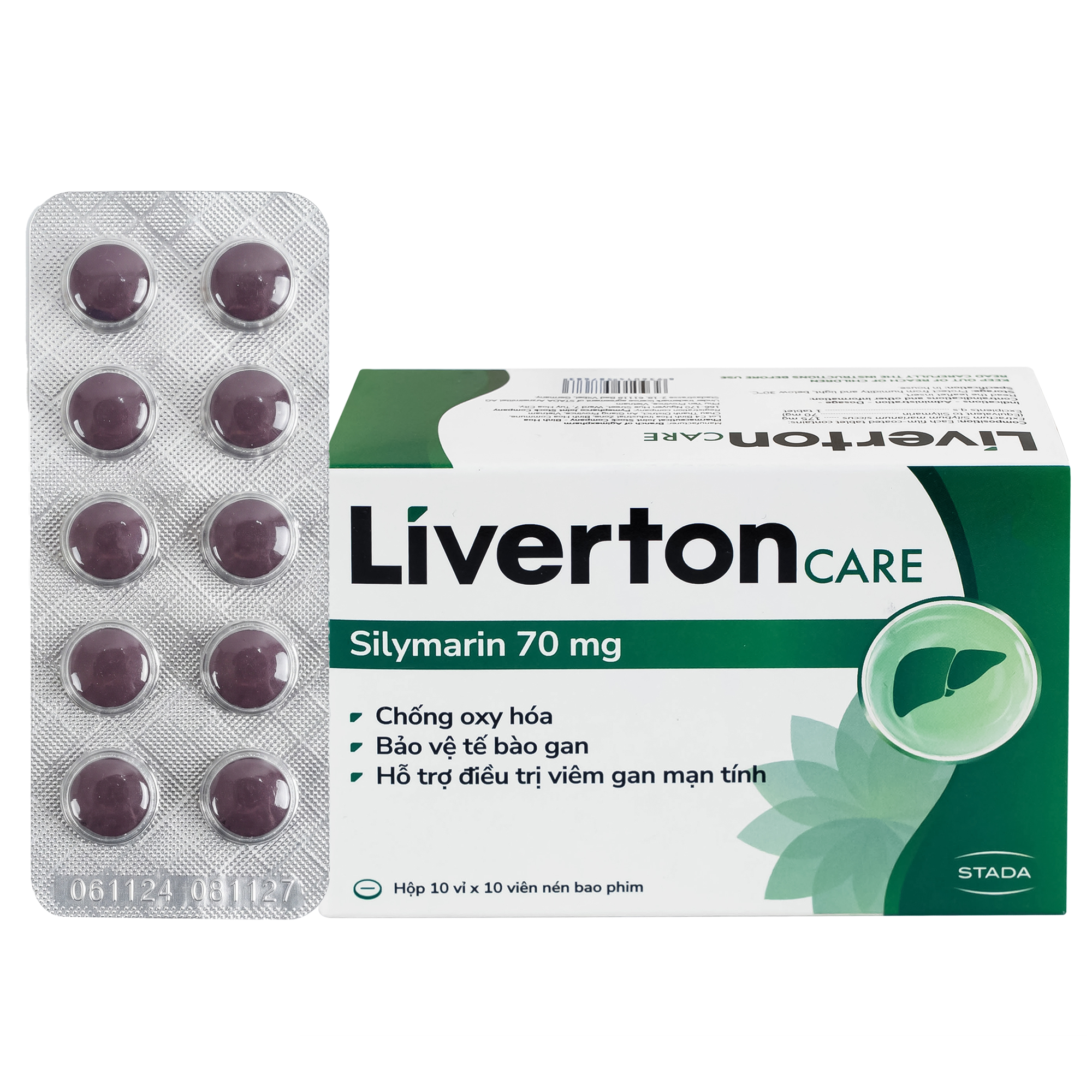 Hình ảnh Thuốc Liverton Care 70mg Stada hỗ trợ điều trị viêm gan mạn tính, có tác dụng lợi mật (10 vỉ x 10 viên)