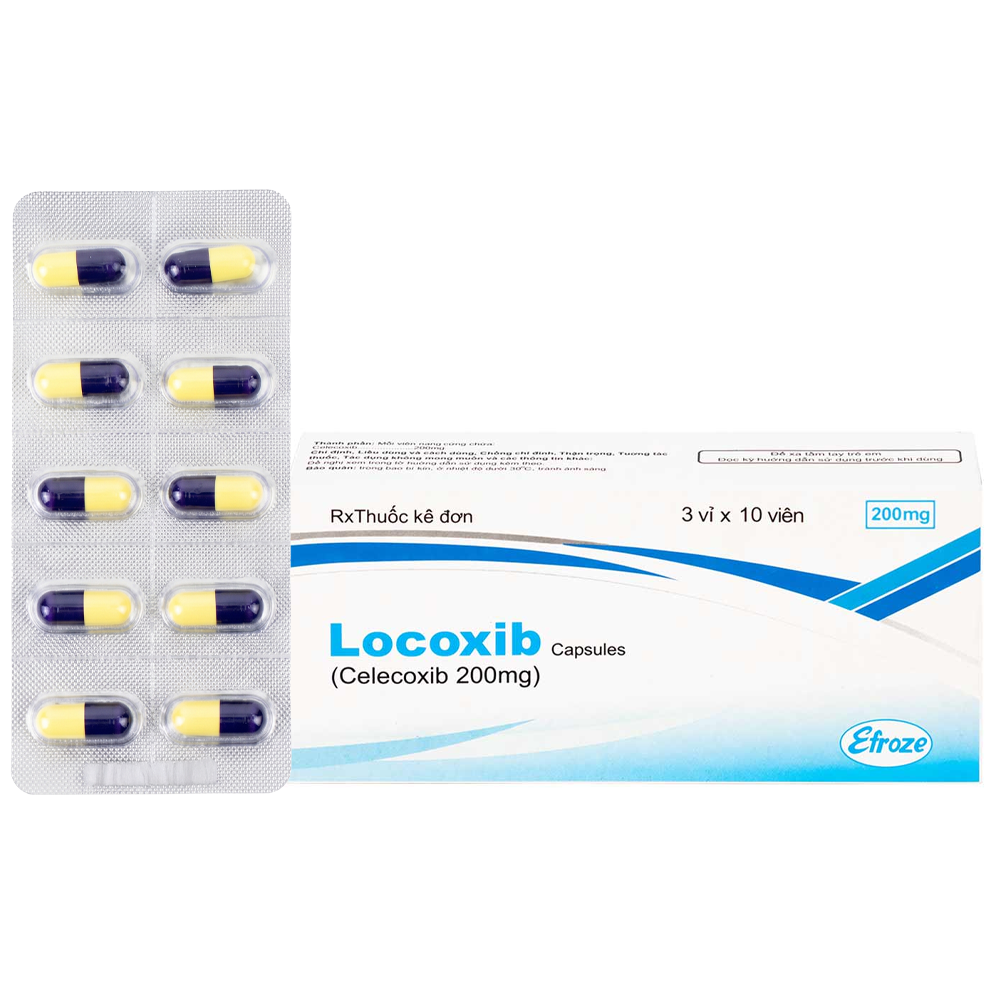 Hình ảnh Thuốc Locoxib Efroze điều trị viêm xương khớp, viêm khớp dạng thấp (3 vỉ x 10 viên)