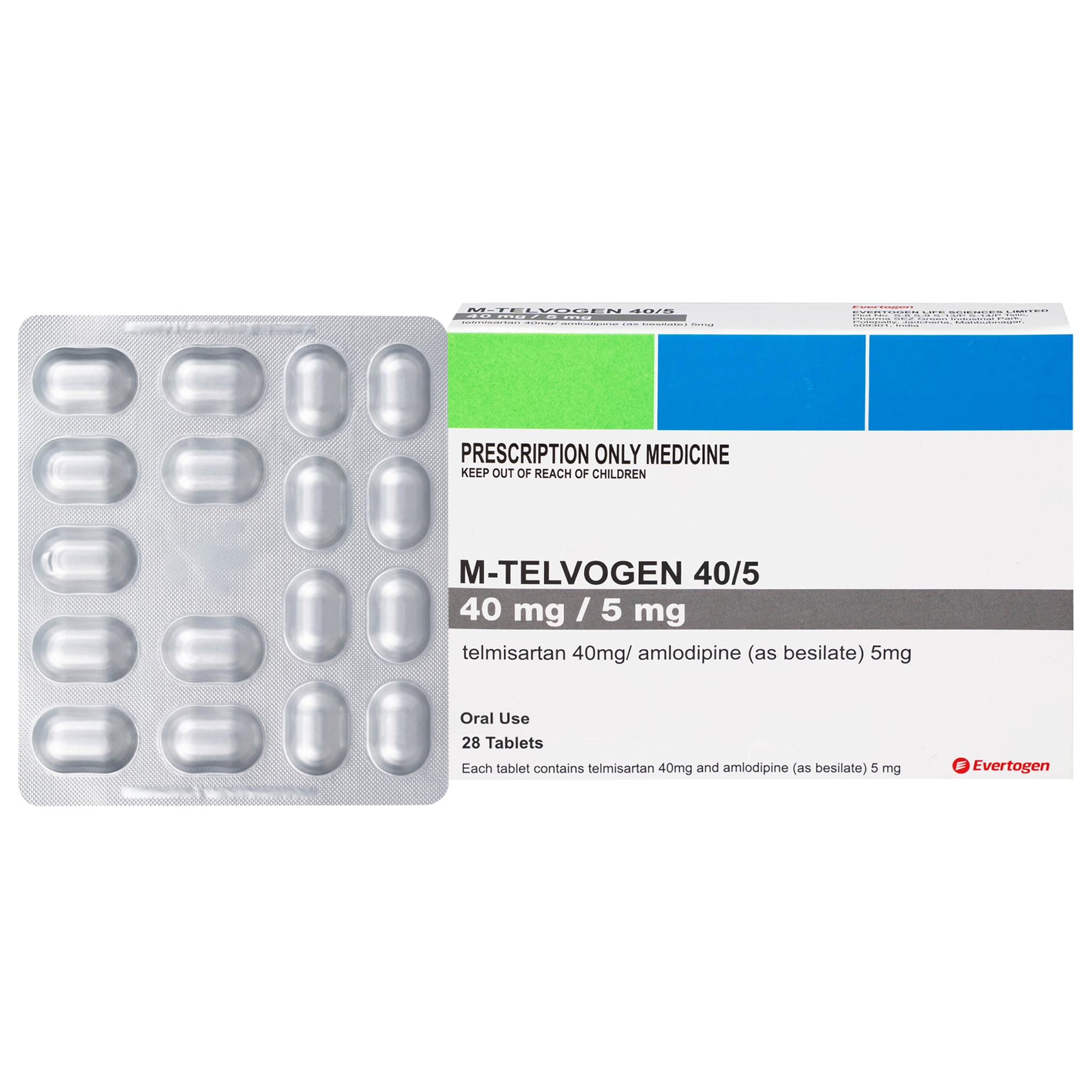 Hình ảnh Thuốc M-Telvogen 40/5mg Evertogen điều trị tăng huyết áp (2 vỉ x 14 viên)
