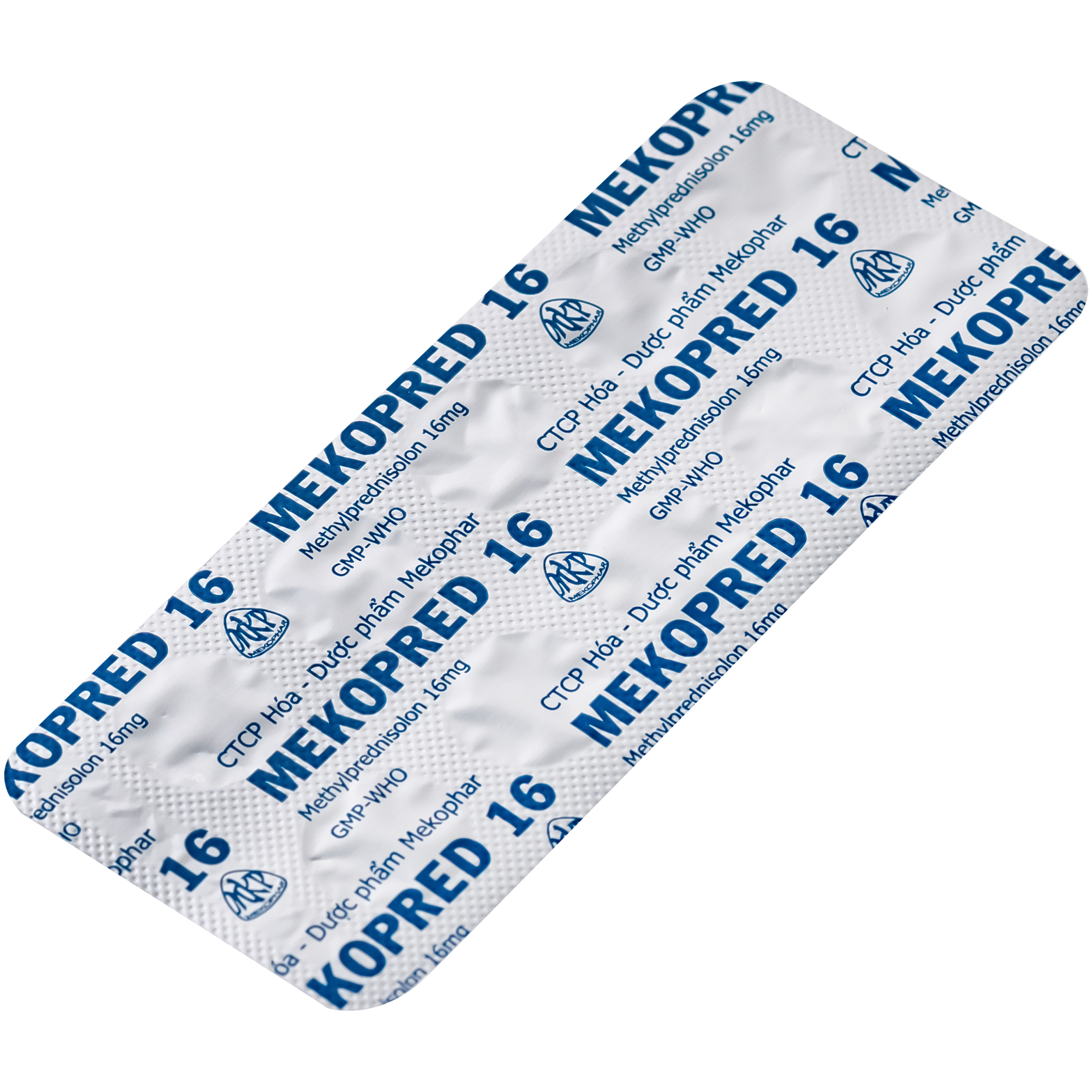 Hình ảnh Thuốc Mekopred 16 Mekophar Chống viêm, giảm miễn dịch trong viêm khớp, lupus ban đỏ (10 vỉ x 10 viên)