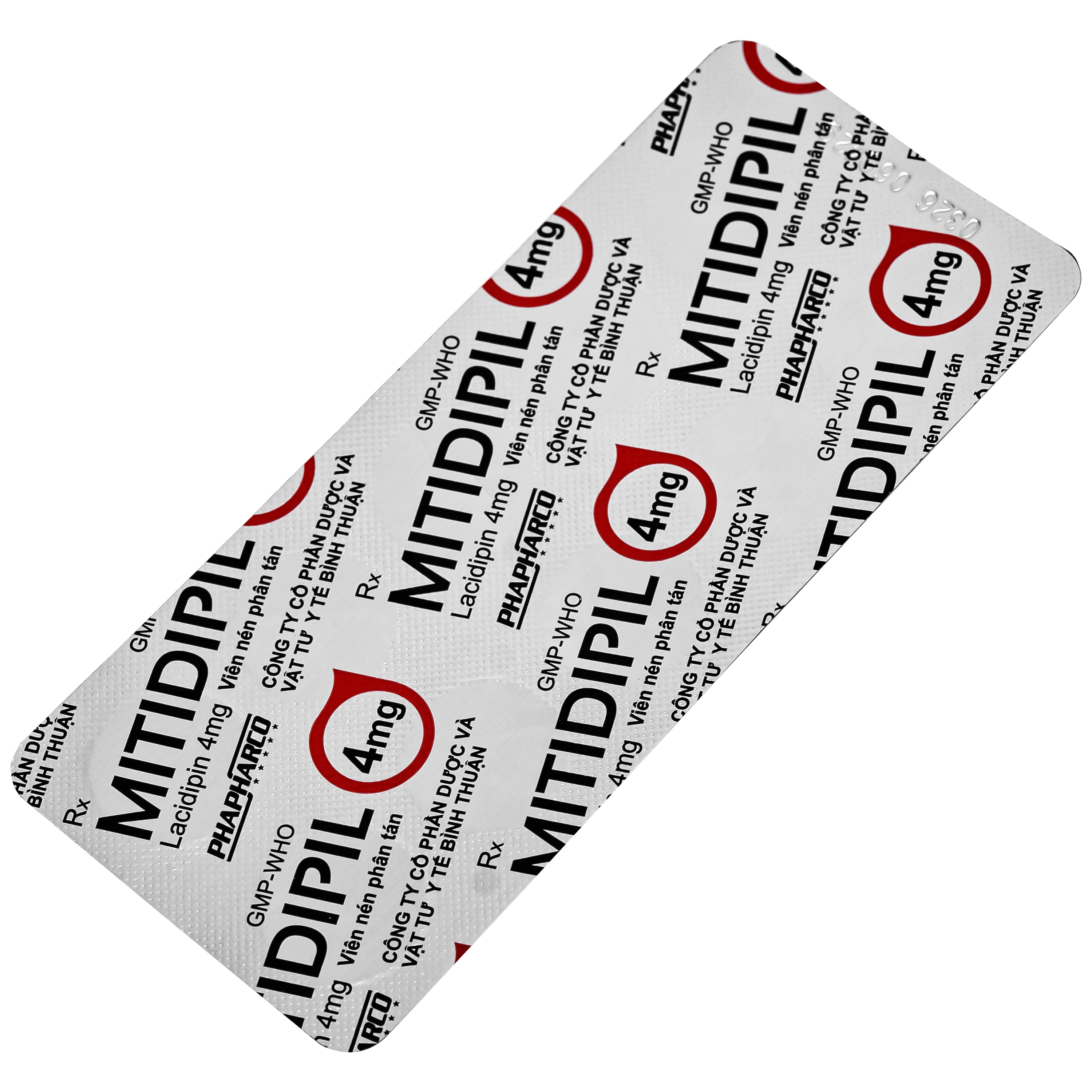 Hình ảnh Thuốc Mitidipil 4mg Pharphaco điều trị tăng huyết áp (3 vỉ x 10 viên)