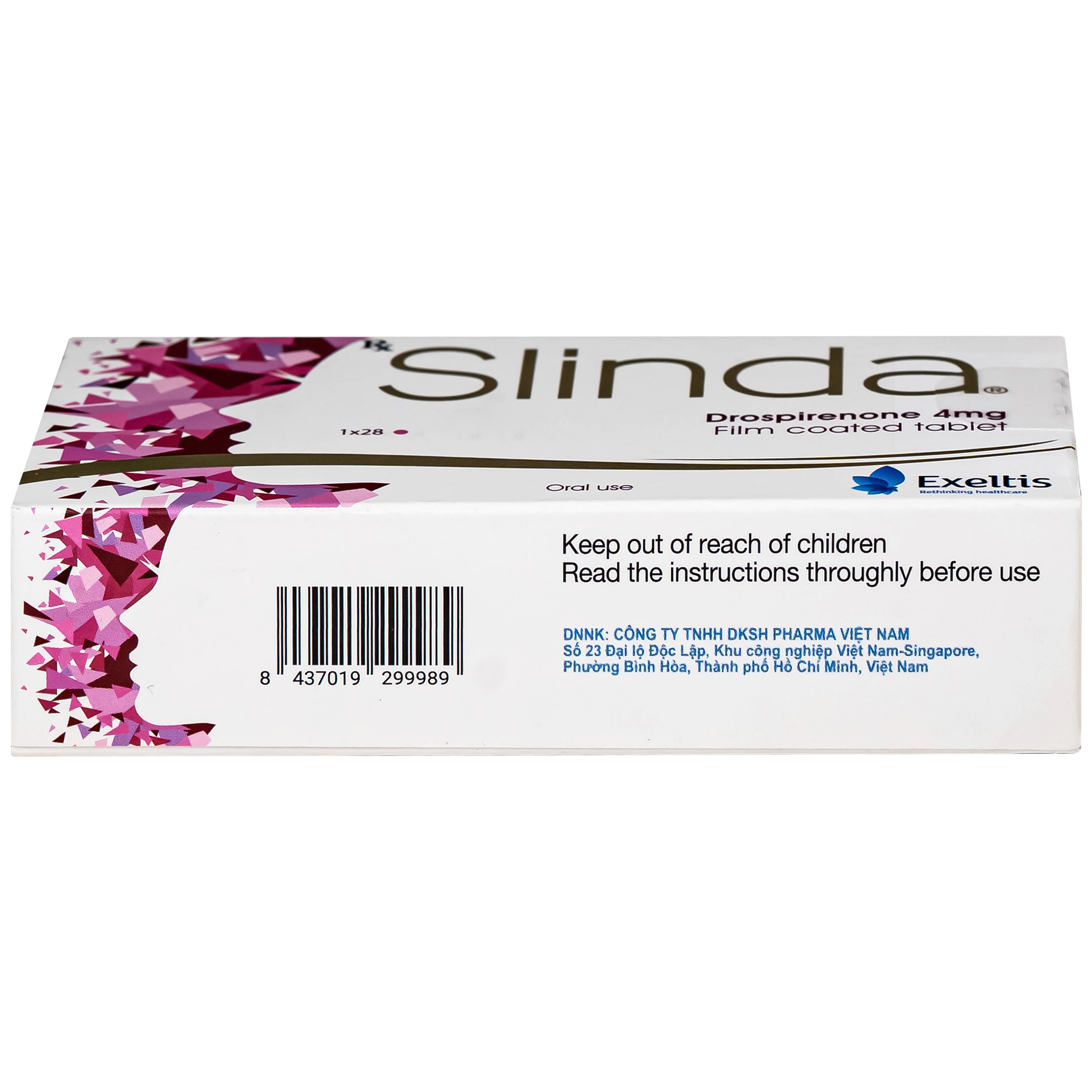 Hình ảnh Thuốc ngừa thai hàng ngày Slinda 4mg Exeltis không chứa estrogen, dùng được cho phụ nữ cho con bú (1 vỉ x 28 viên)