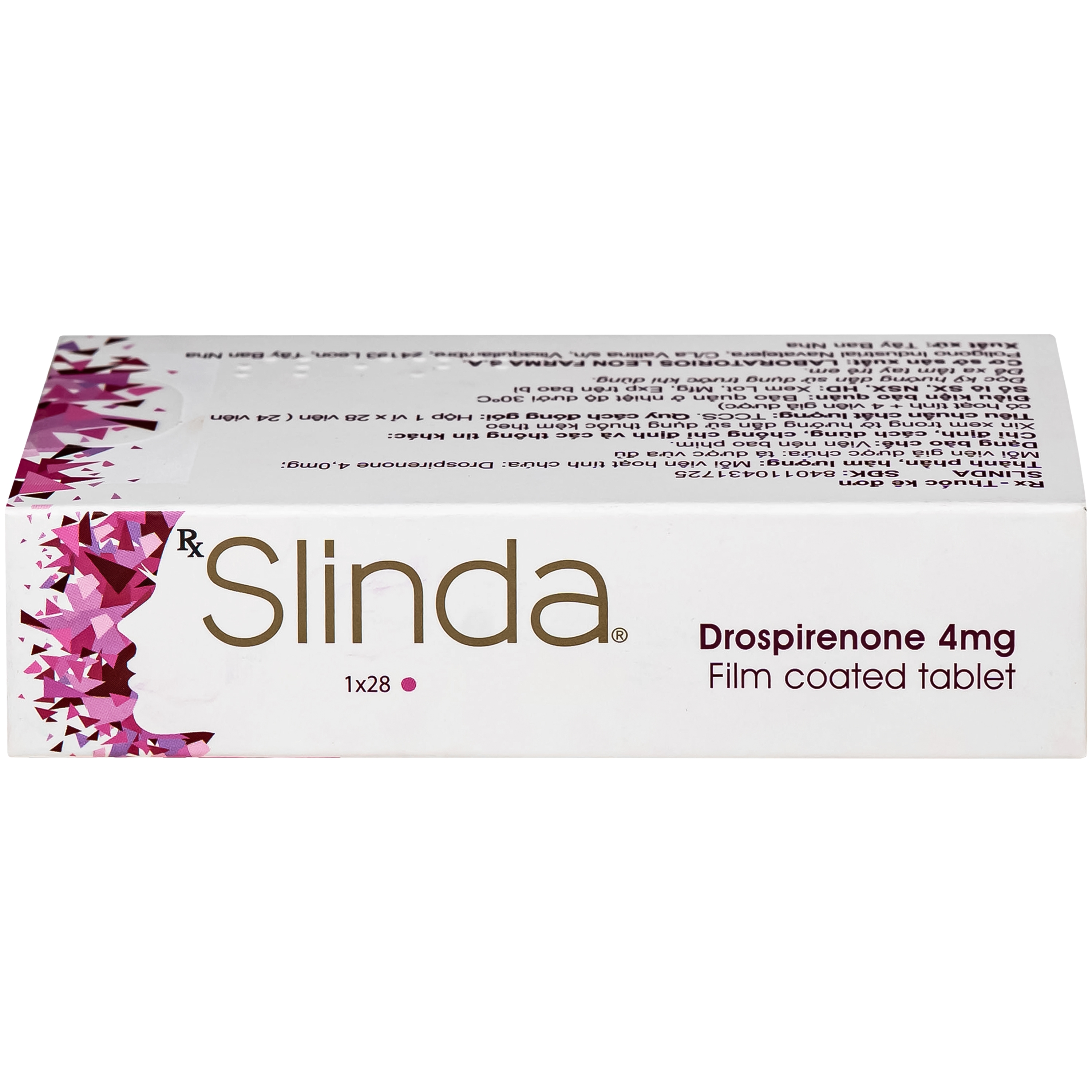 Hình ảnh Thuốc ngừa thai hàng ngày Slinda 4mg Exeltis không chứa estrogen, dùng được cho phụ nữ cho con bú (1 vỉ x 28 viên)