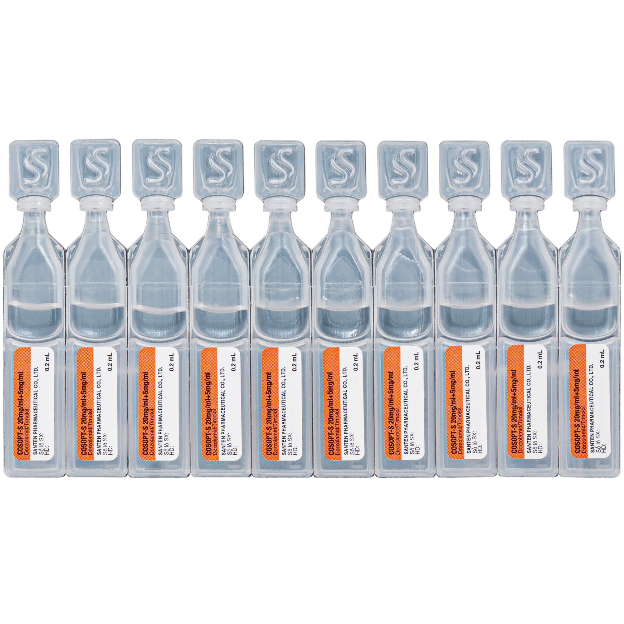 Hình ảnh Thuốc nhỏ mắt Cosopt-S Santen điều trị tăng nhãn áp và Glaucom (3 vỉ x 20 ống x 0.2ml)