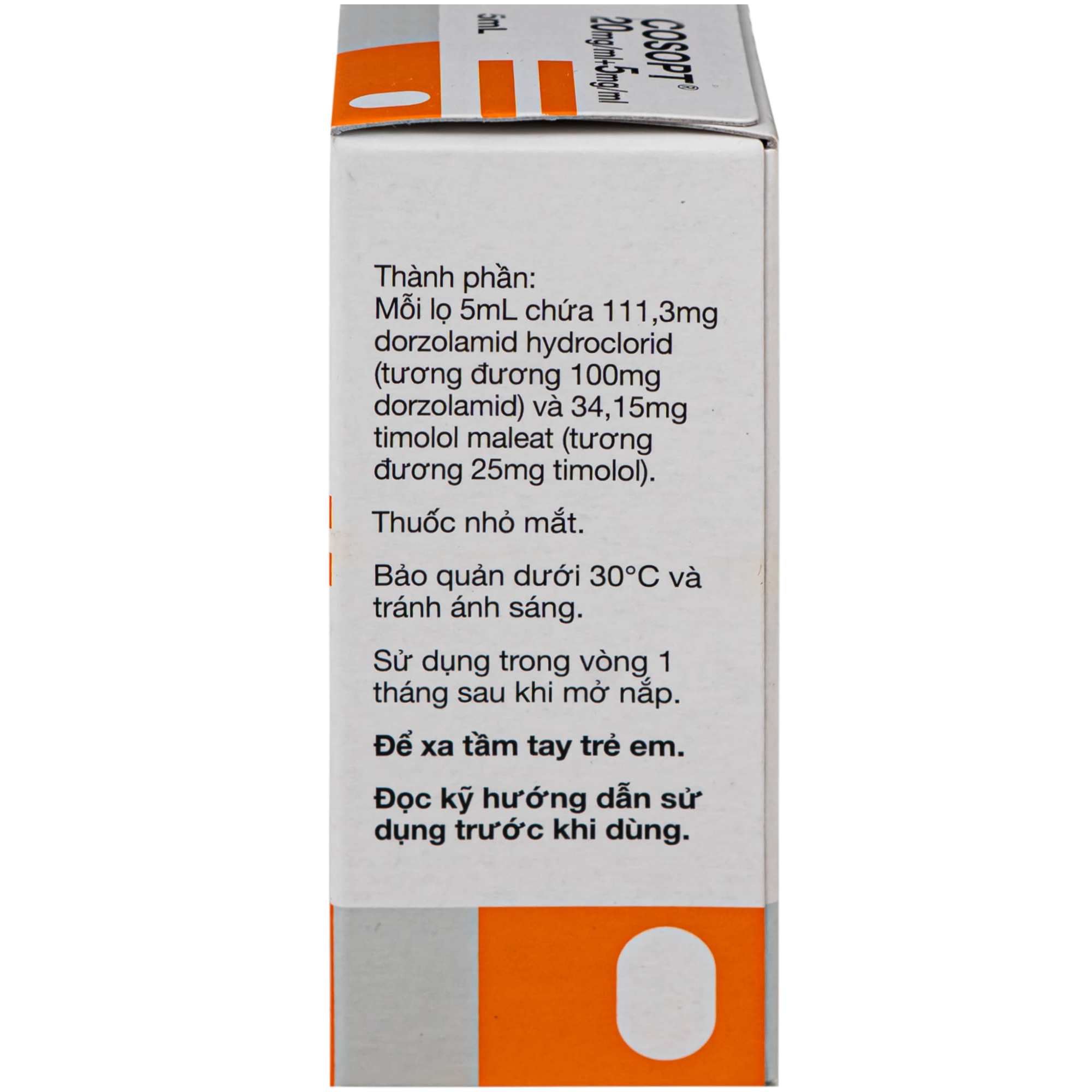 Hình ảnh Thuốc nhỏ mắt Cosopt Santen điều trị tăng nhãn áp, giảm áp lực nội nhãn (5ml)