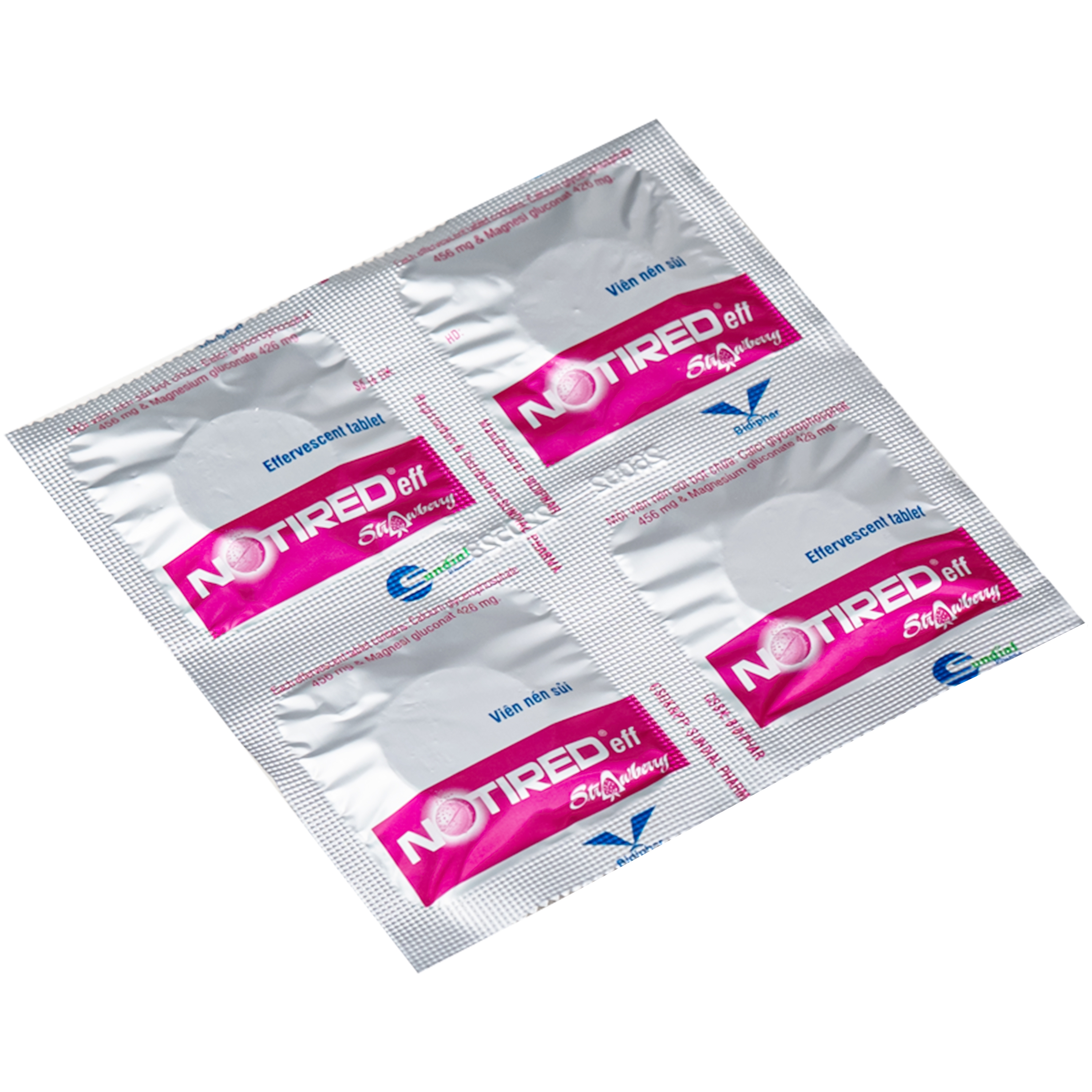 Hình ảnh Thuốc Notired Eff Strawberry 456/426mg trị suy nhược chức năng (5 vỉ x 4 viên)