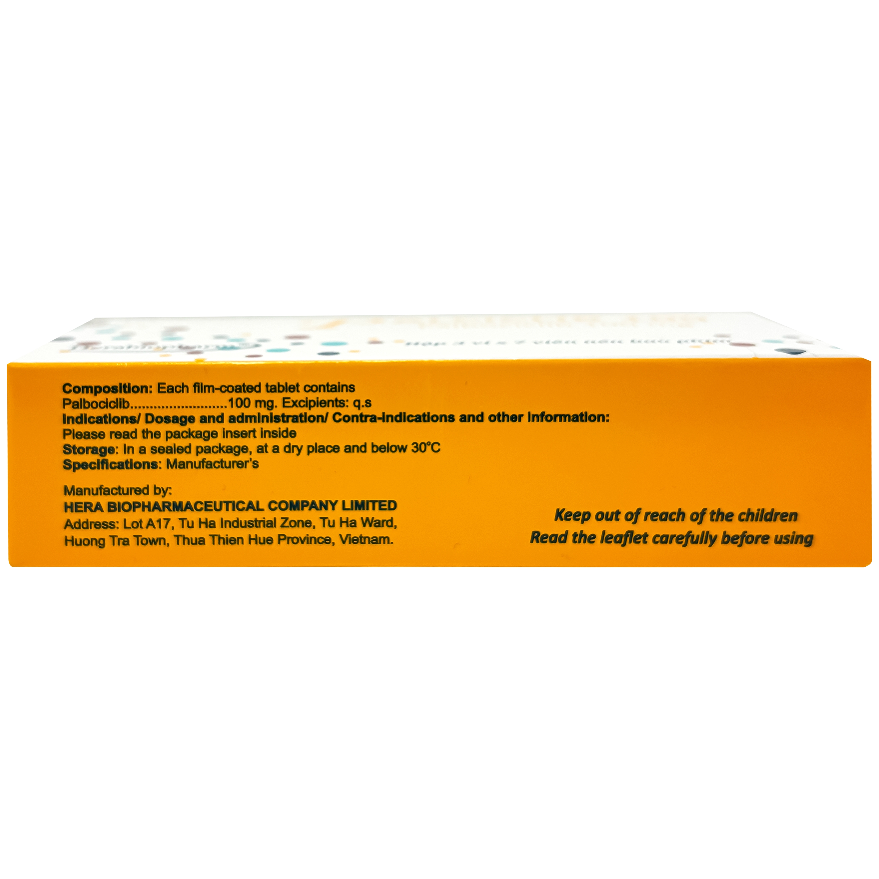 Hình ảnh Thuốc Palciclib cap 100mg Herabiopharm điều trị ung thư vú (3 vỉ x 7 viên)