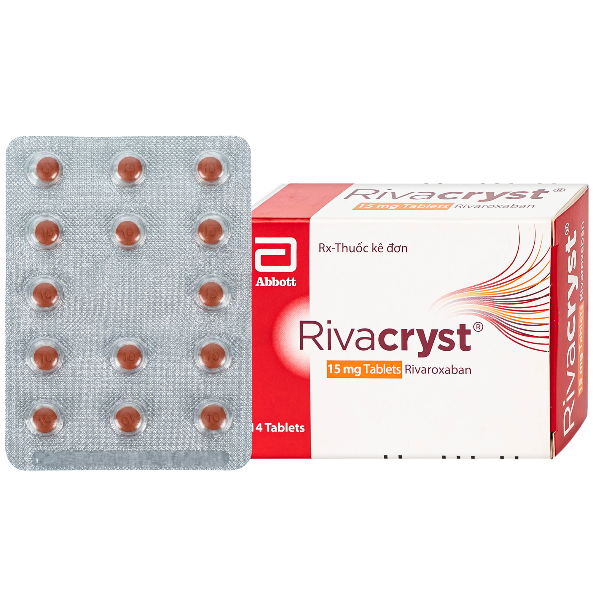 Hình ảnh Thuốc Rivacryst 15Mg Dự Phòng Huyết Khối, Giảm Nguy Cơ Đột Quỵ ( 1 Vỉ X 14 Viên)