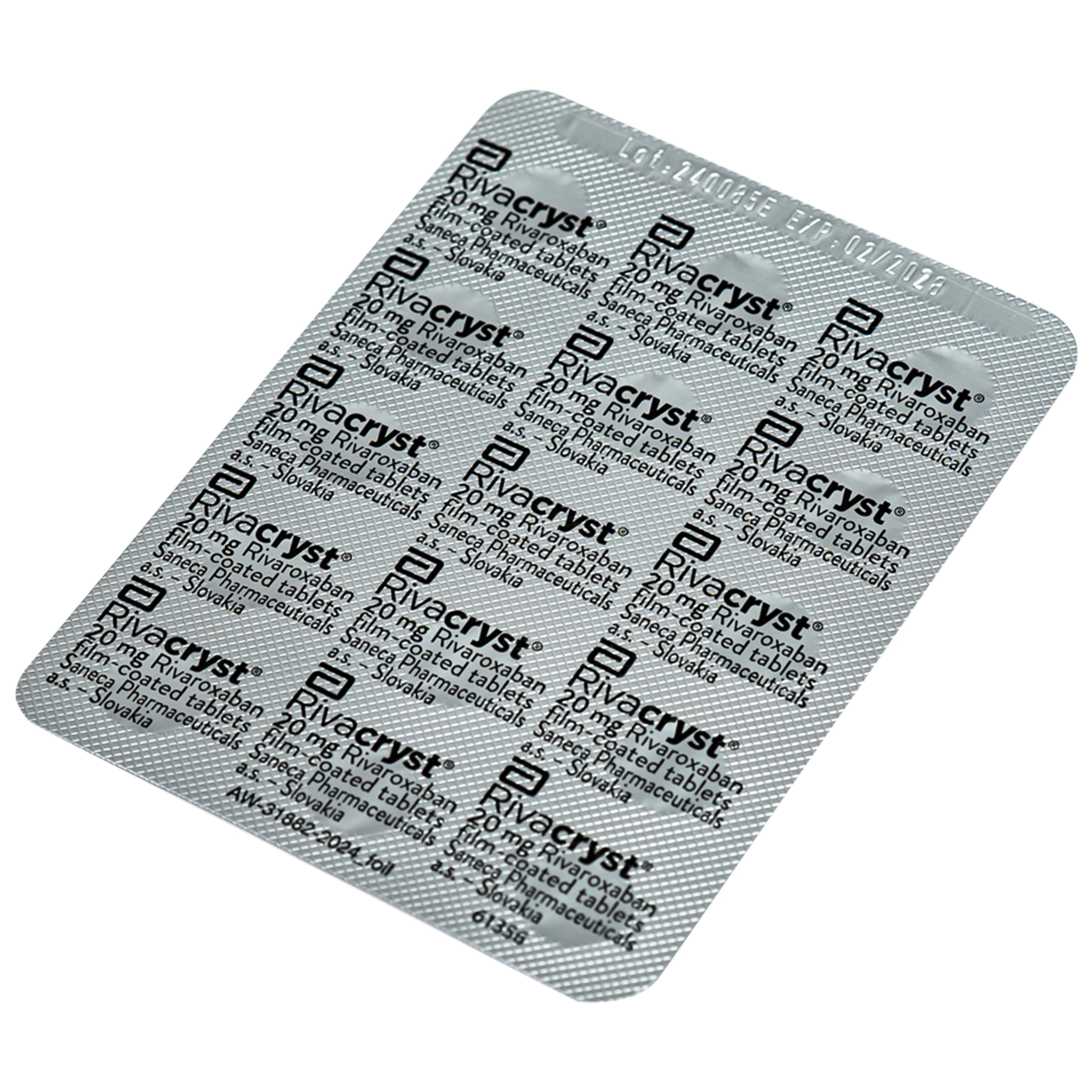 Hình ảnh Thuốc Rivacryst 20mg Abbott điều trị dự phòng đột quỵ, huyết khối tĩnh mạnh (1 vỉ x 14 viên)