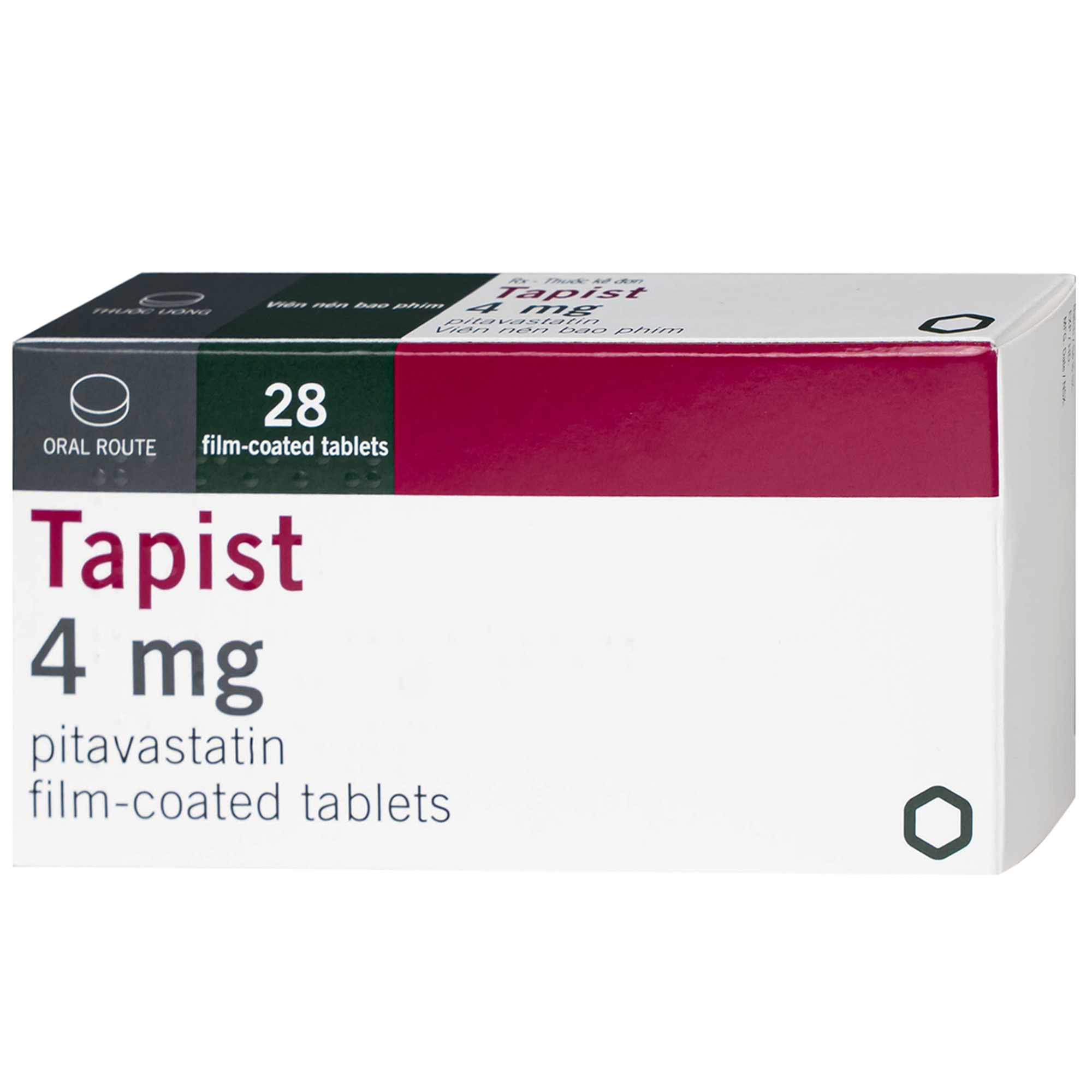 Hình ảnh Thuốc Tapist 4mg Laboratorios Cinfa điều trị mỡ máu cao và hạ Cholesterol (4 vỉ x 7 viên)