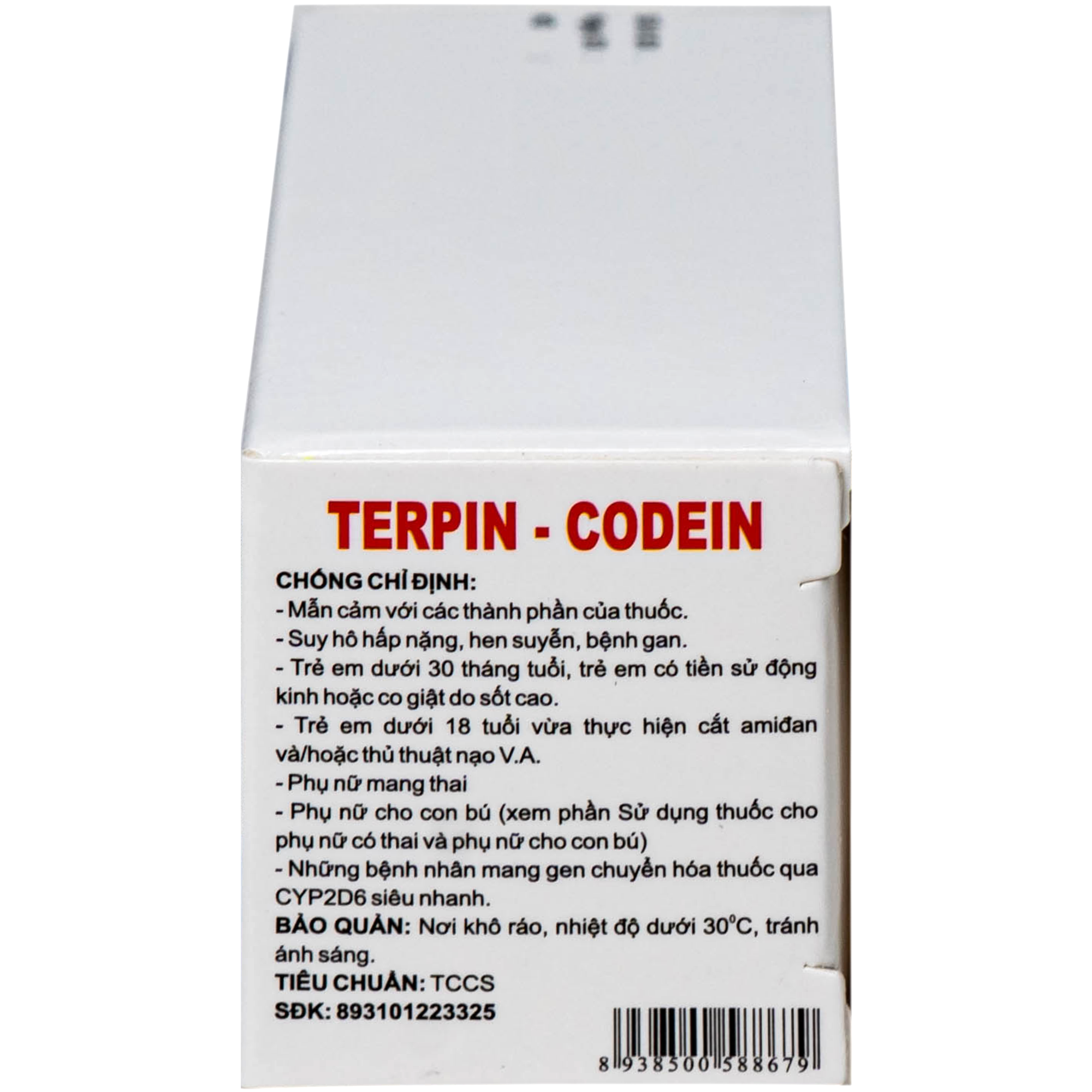 Hình ảnh Thuốc Terpin-codein Hóa Dược điều trị giảm ho, long đờm hiệu quả (6 vỉ x 10 viên)