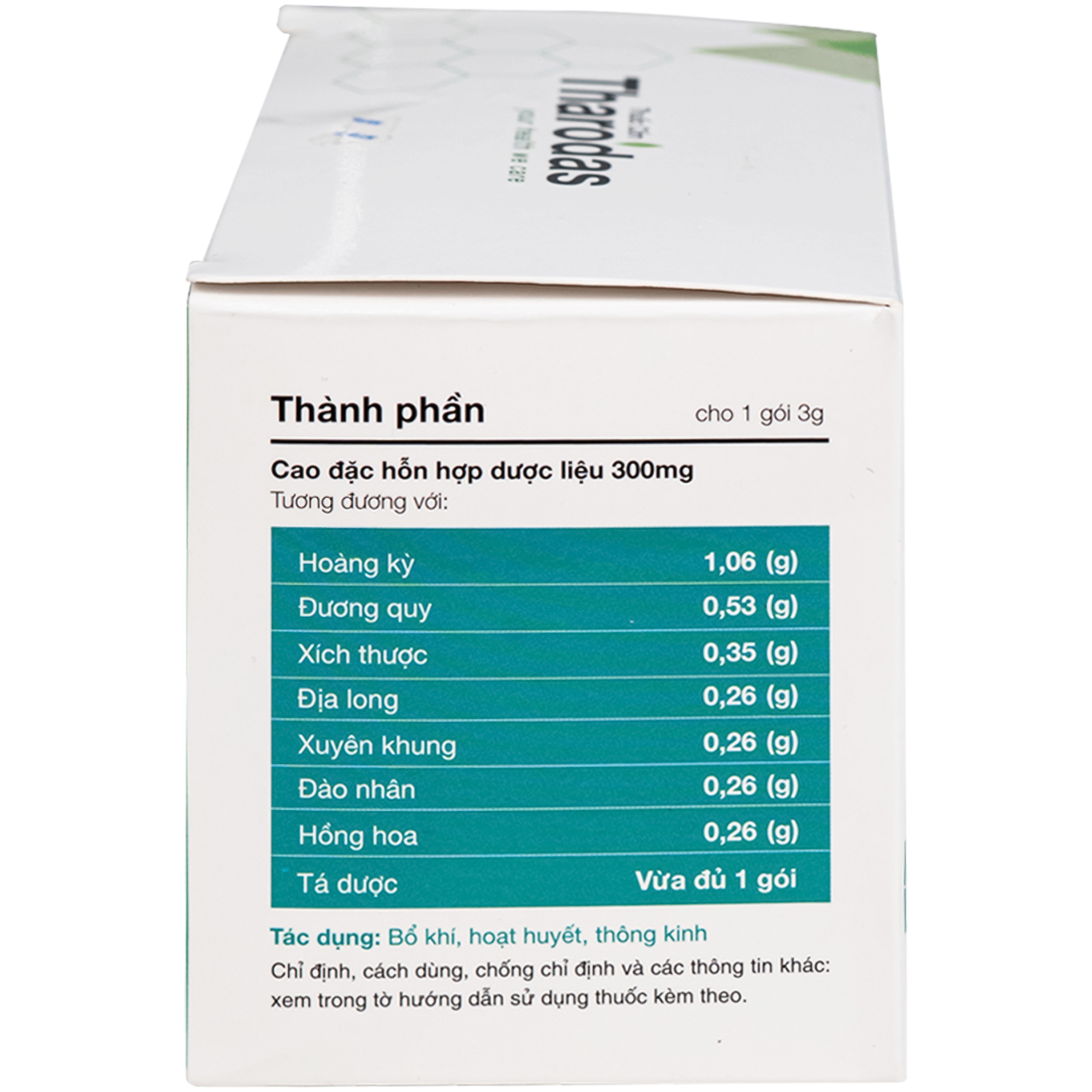 Hình ảnh Thuốc Tharodas Tp pharm hỗ trợ hoạt huyết, bồi bổ khí huyết cho người bệnh( 30 gói x 3g )