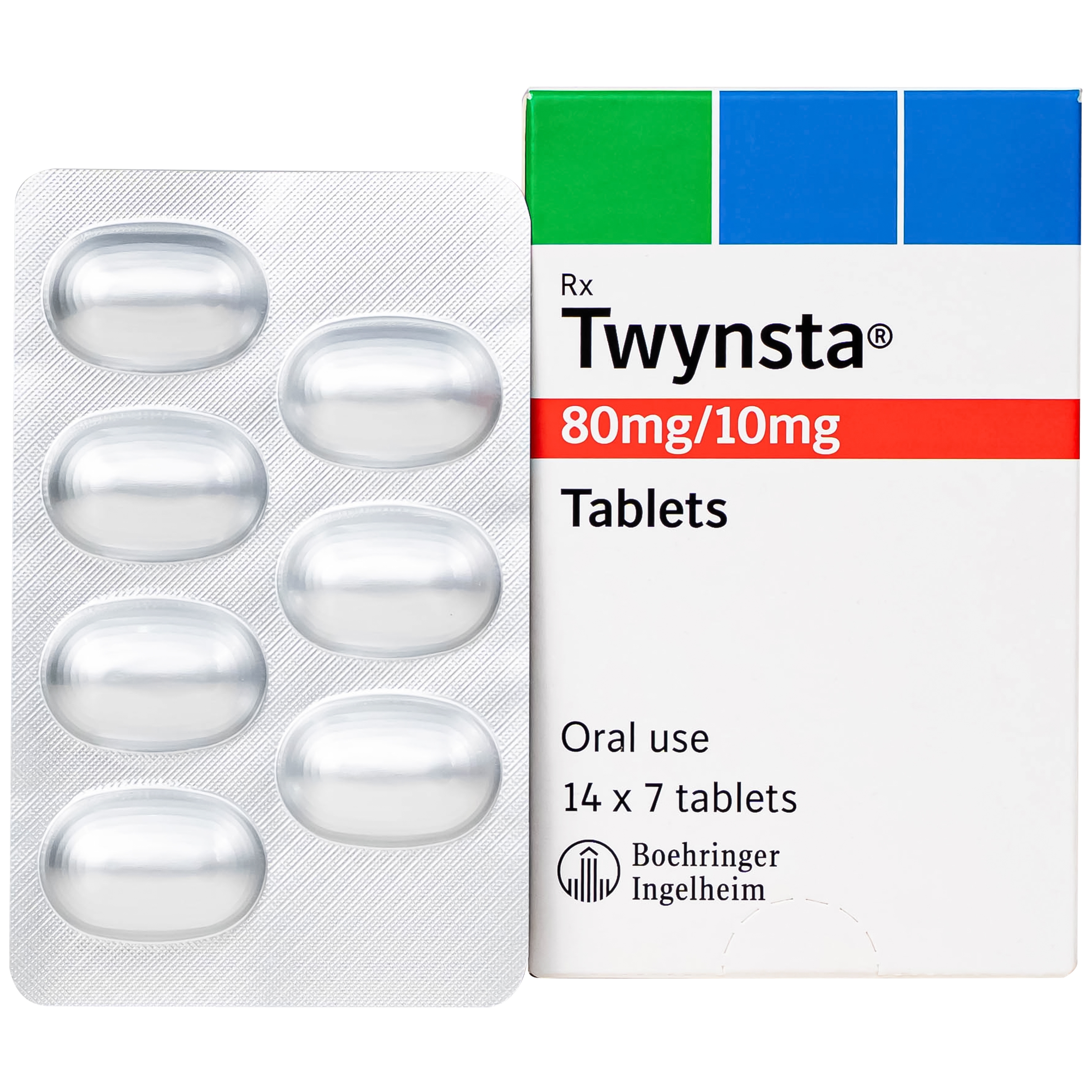 Hình ảnh Thuốc Twynsta 80mg/10mg Boehringer điều trị tăng huyết áp vô căn (14 vỉ x 7 viên)